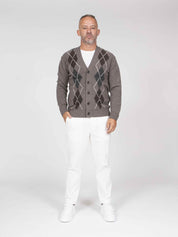 Paolo Pecora Cardigan U281 VISONE/ASFALTO