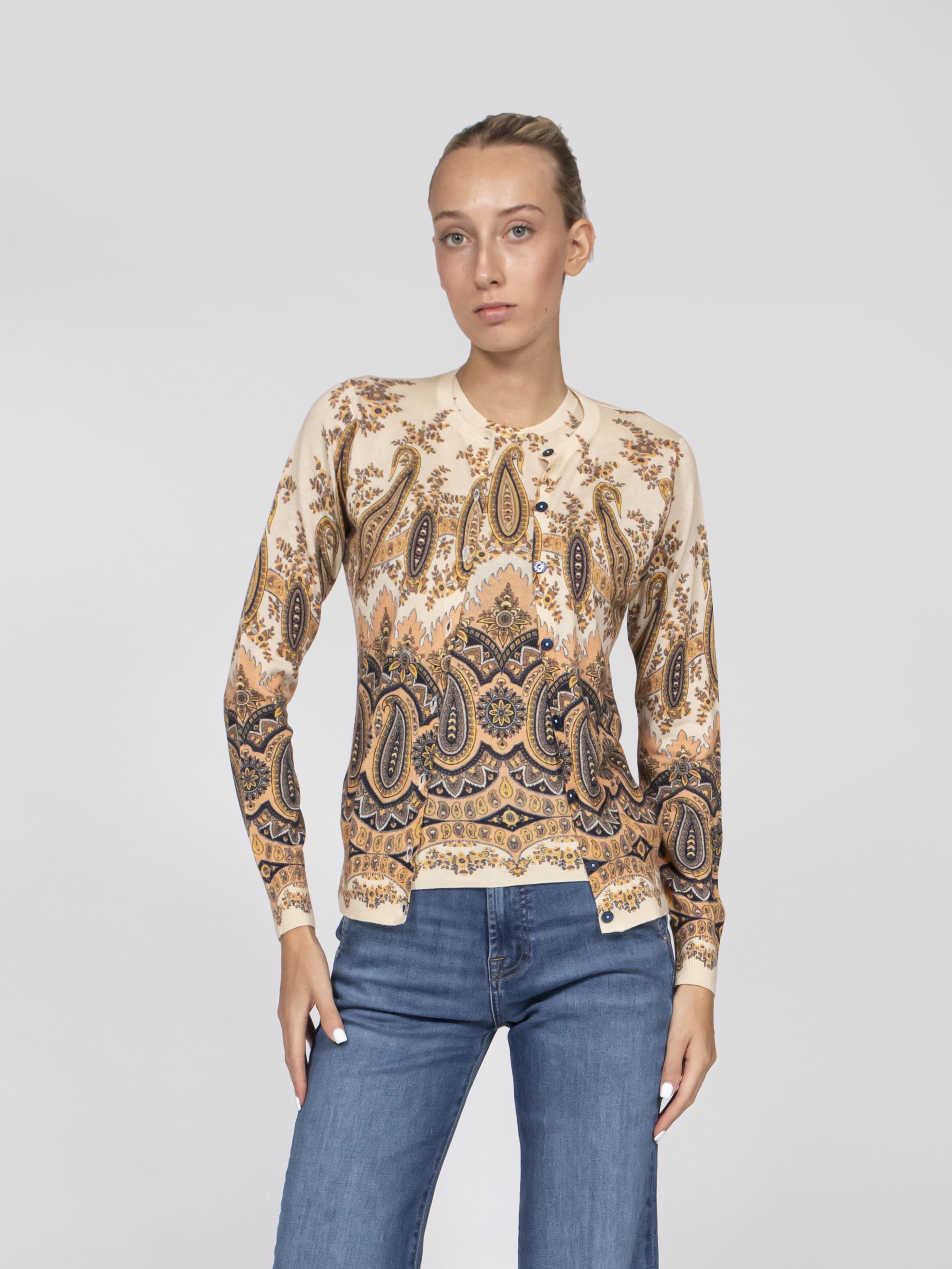 Etro Cardigan X0822 FANTASIA BEIGE
