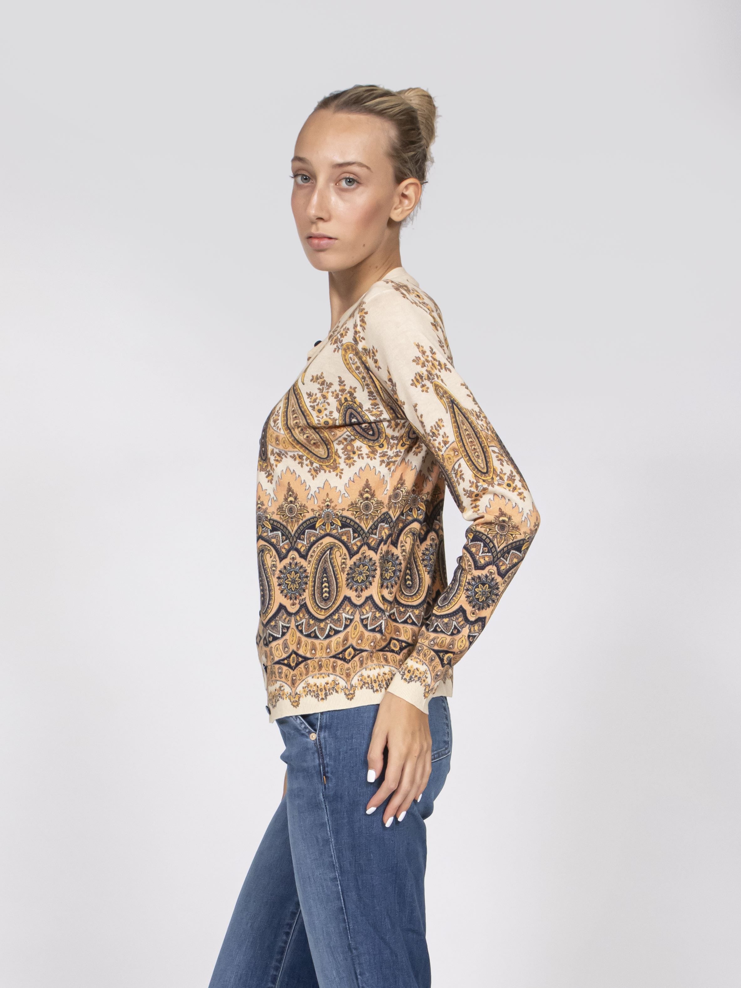 Etro Cardigan X0822 FANTASIA BEIGE