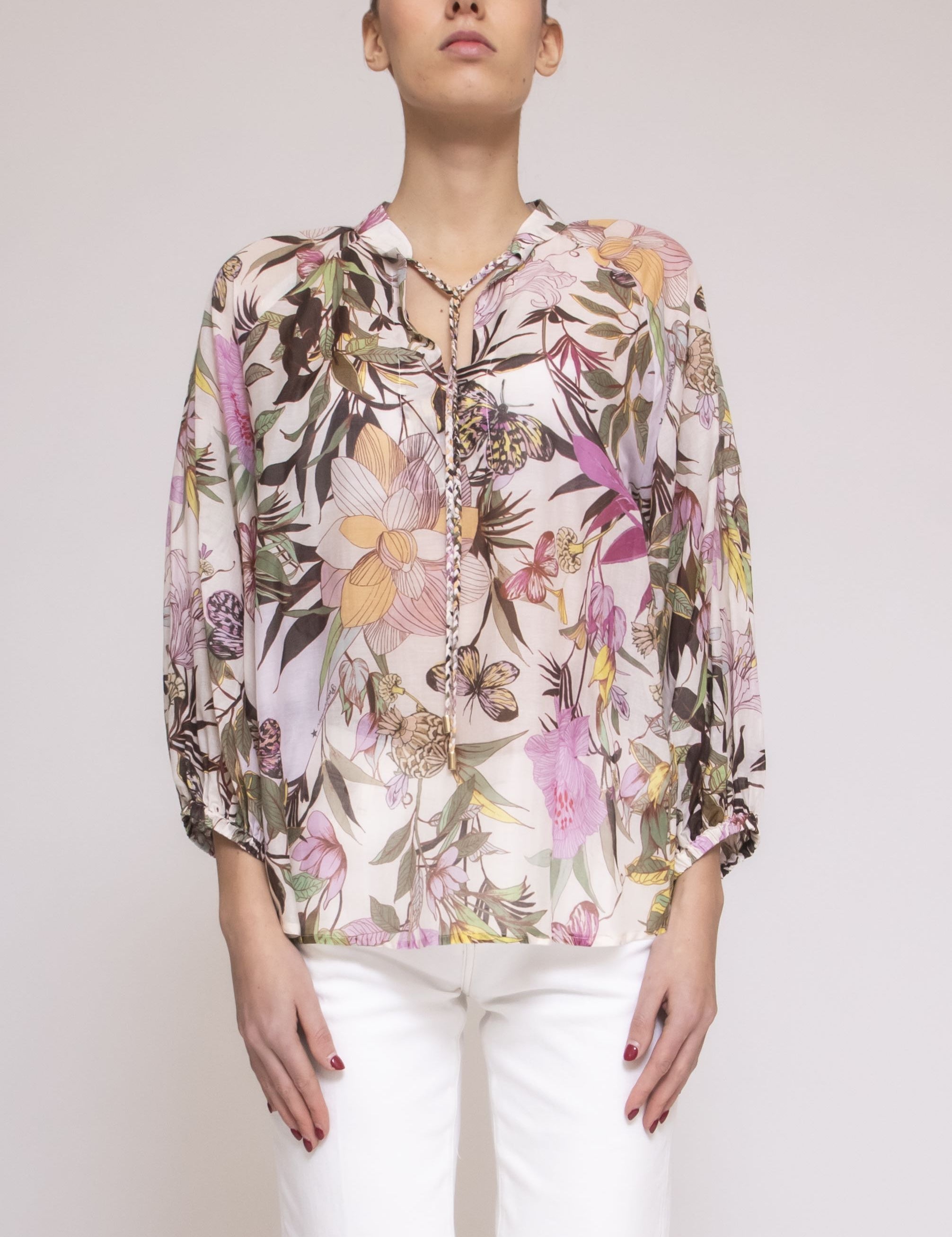 Shirtaporter Casacca 1 MEXICAN GARDEN BIANCO
