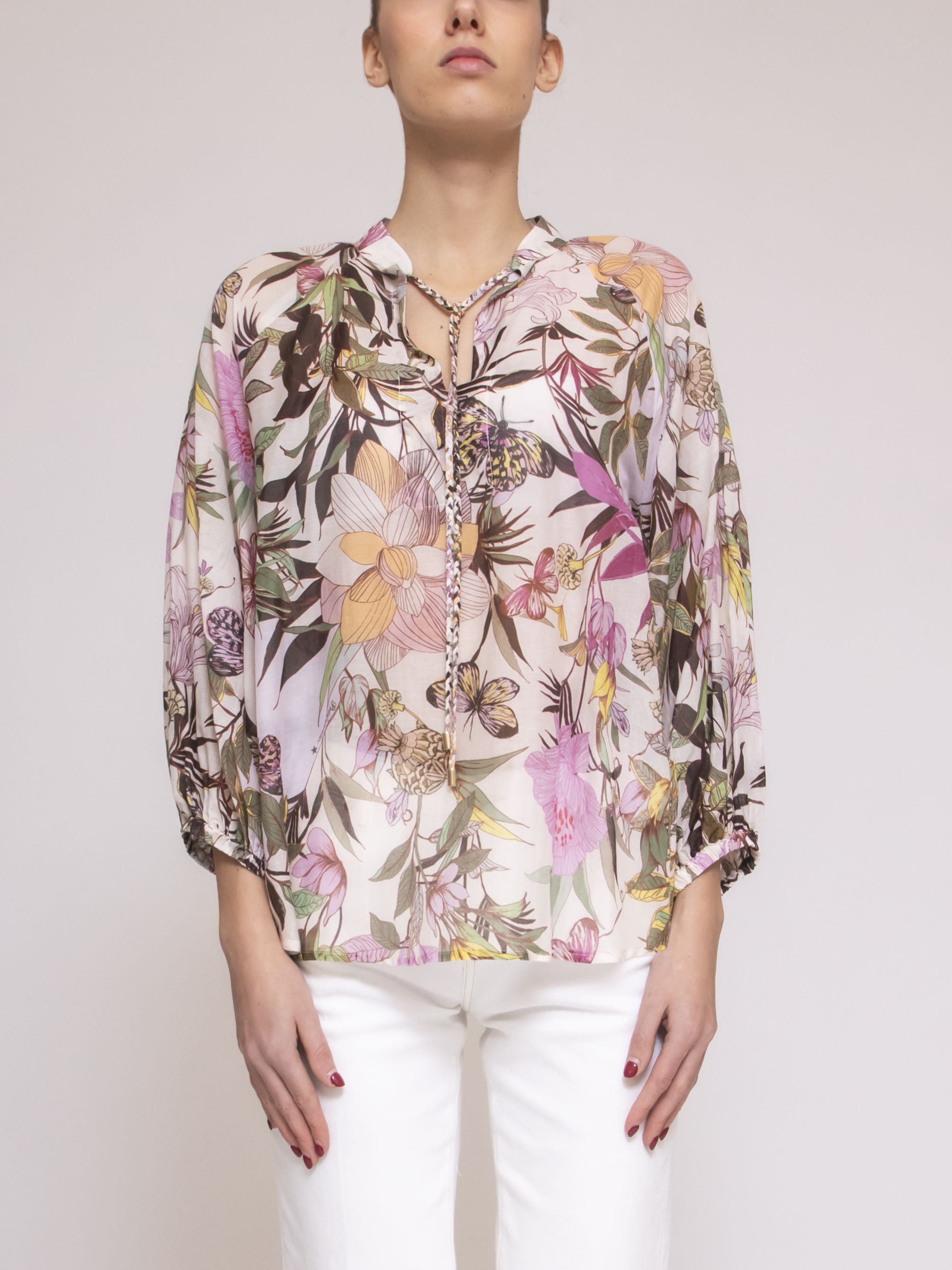 Shirtaporter Casacca 1 MEXICAN GARDEN BIANCO