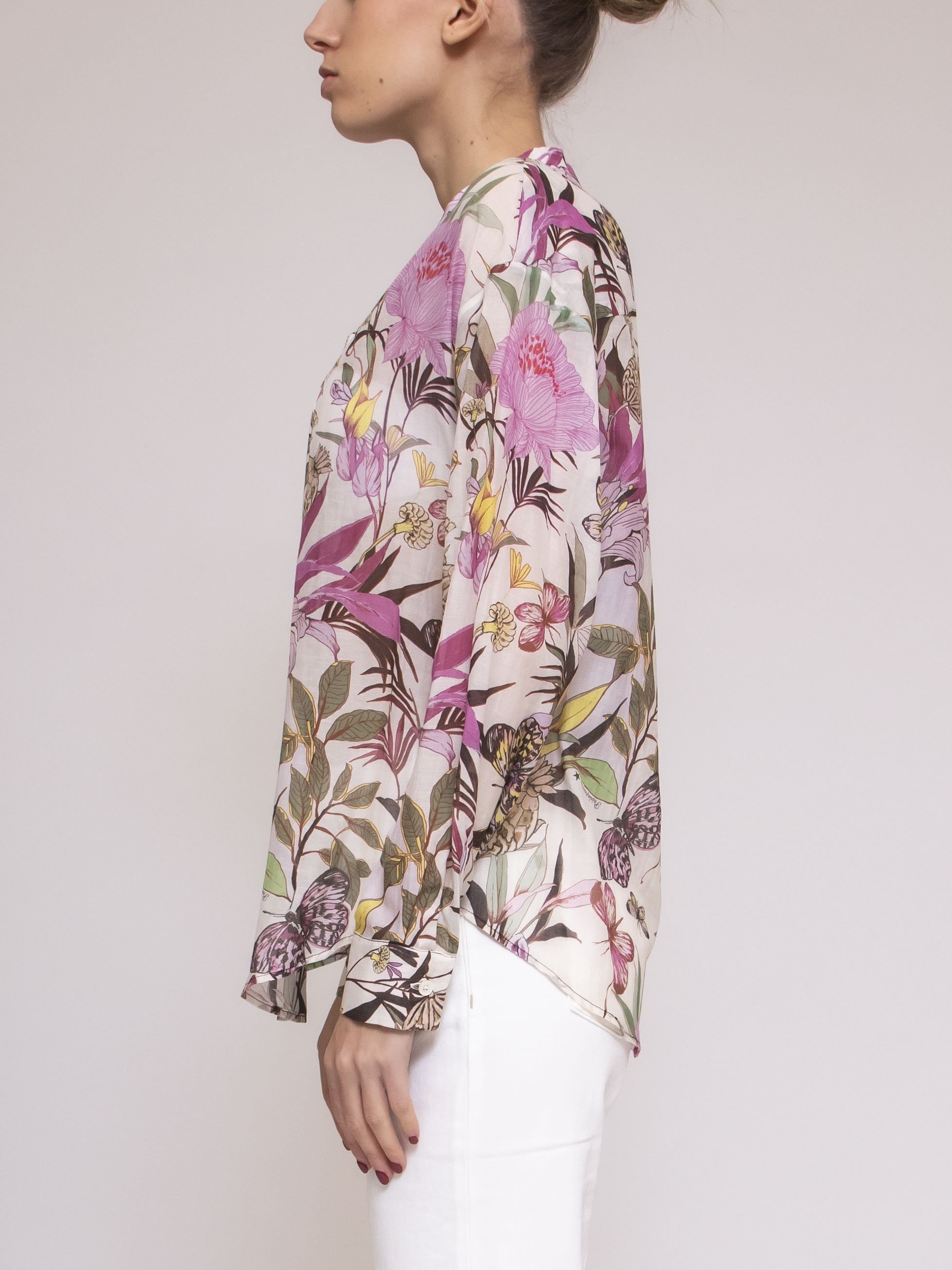 Shirtaporter Casacca 1 MEXICAN GARDEN BIANCO