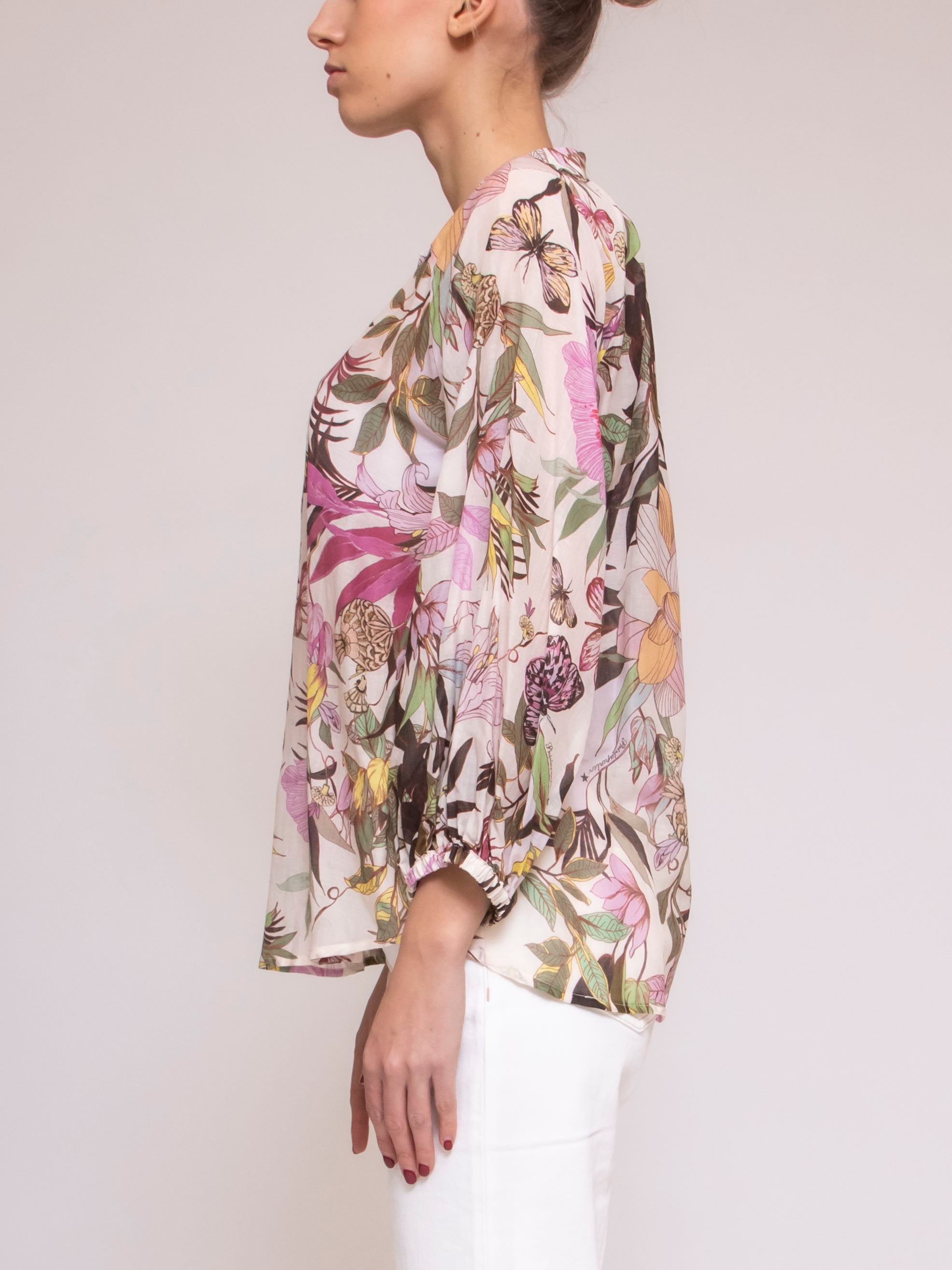 Shirtaporter Casacca 1 MEXICAN GARDEN BIANCO