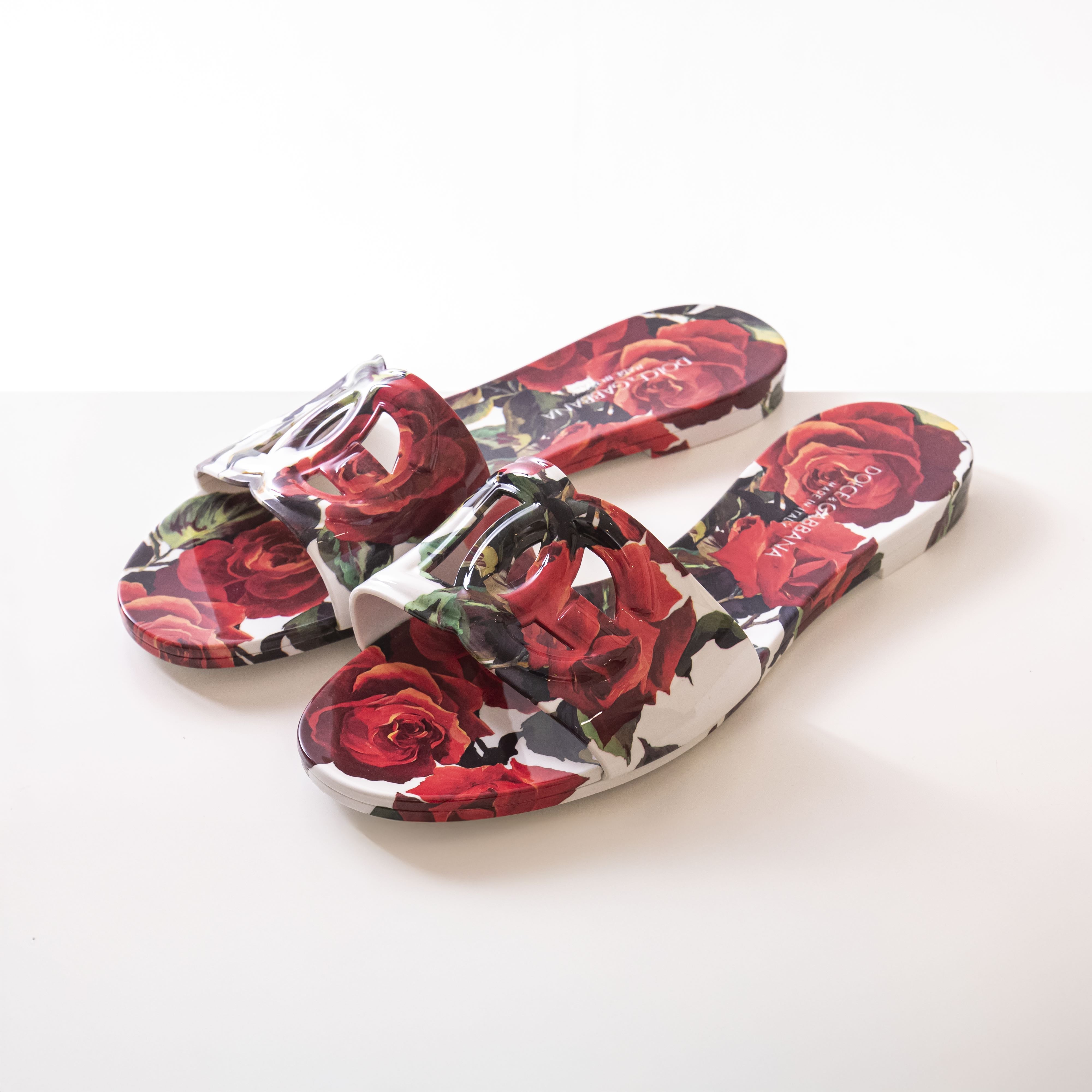 Dolce & Gabbana Ciabatta Beachwear Gomma HA5KQ ROSA ROSSA