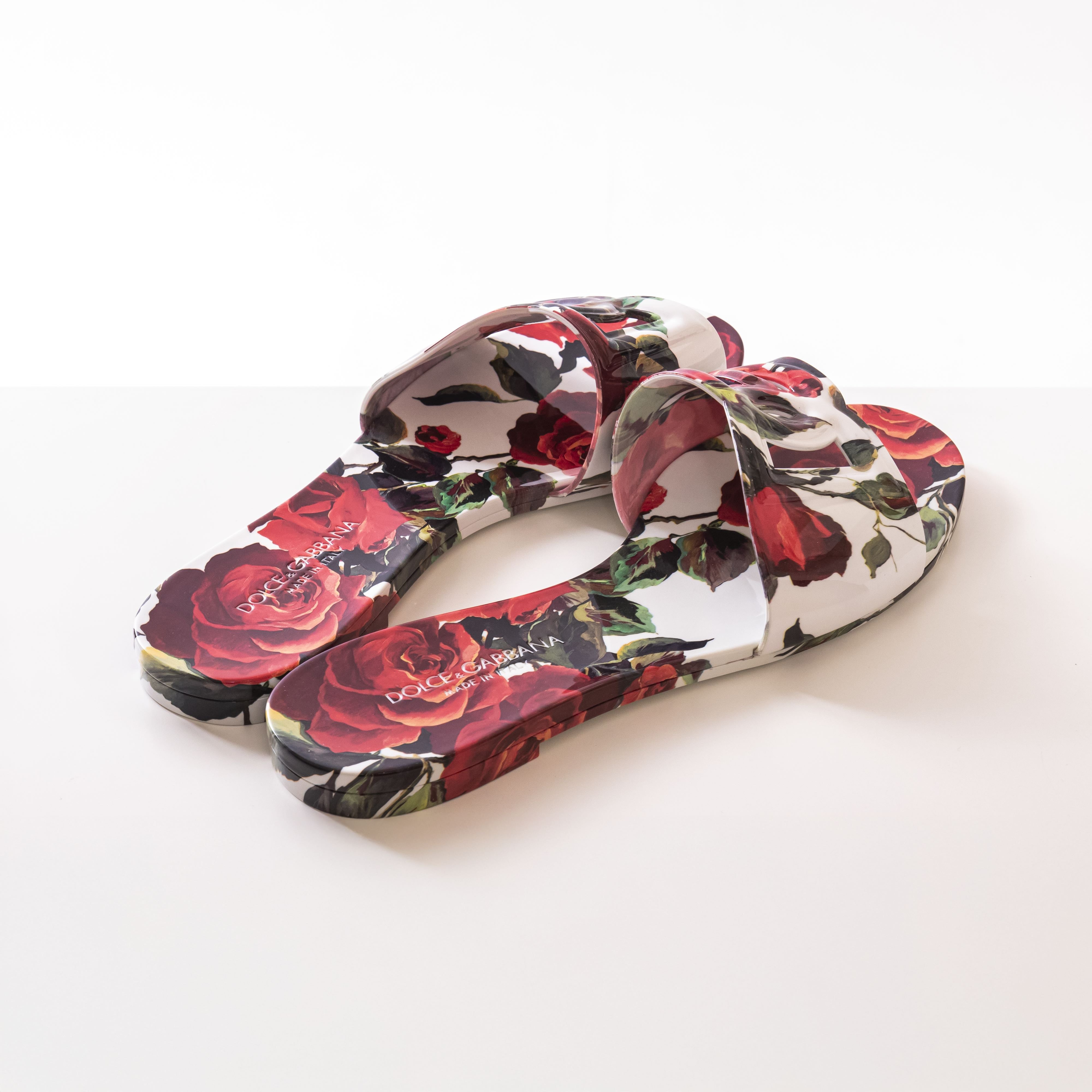 Dolce & Gabbana Ciabatta Beachwear Gomma HA5KQ ROSA ROSSA