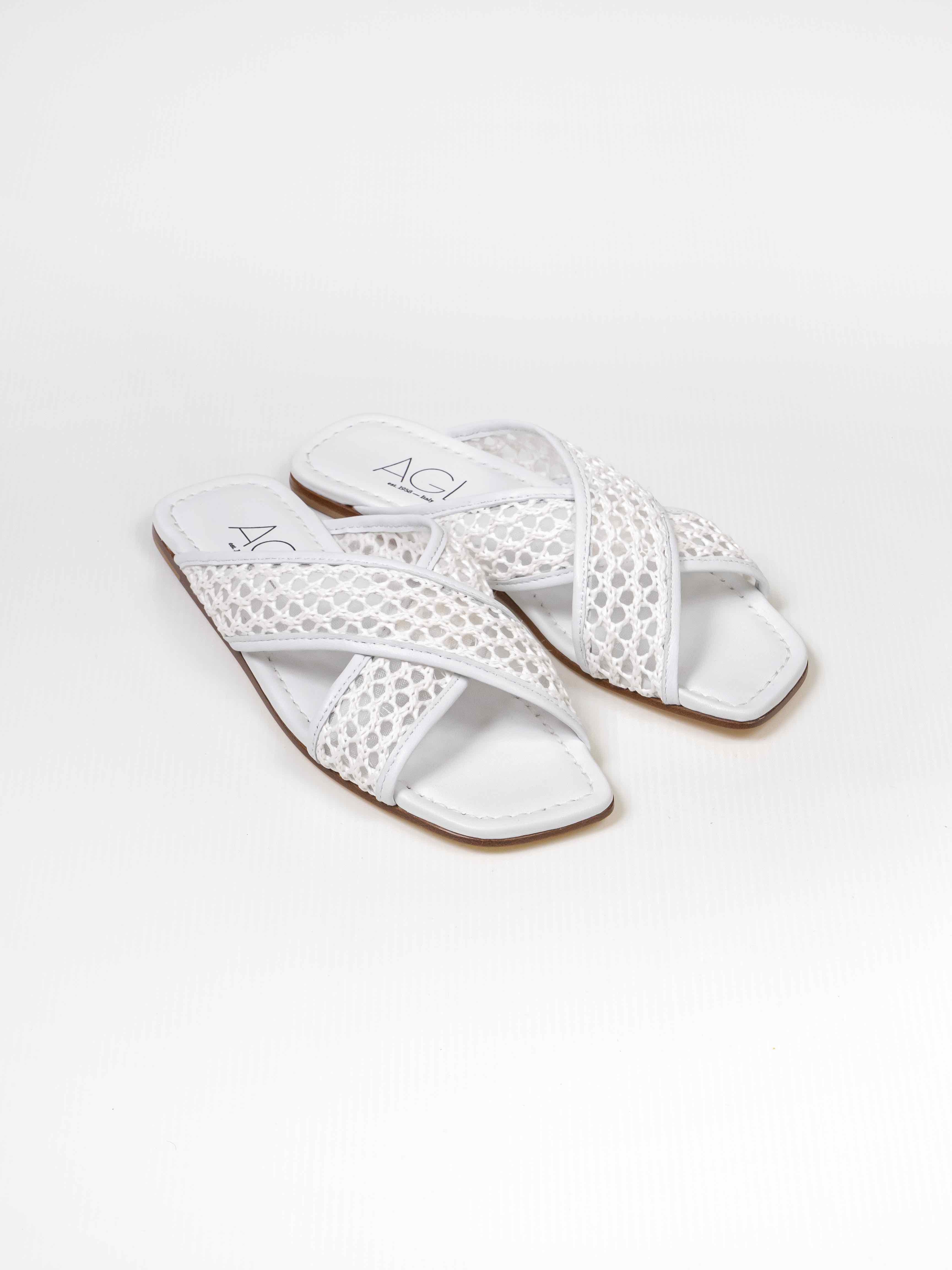 Agl Ciabatta Elsy Romantic A634 WHITE-WHITE