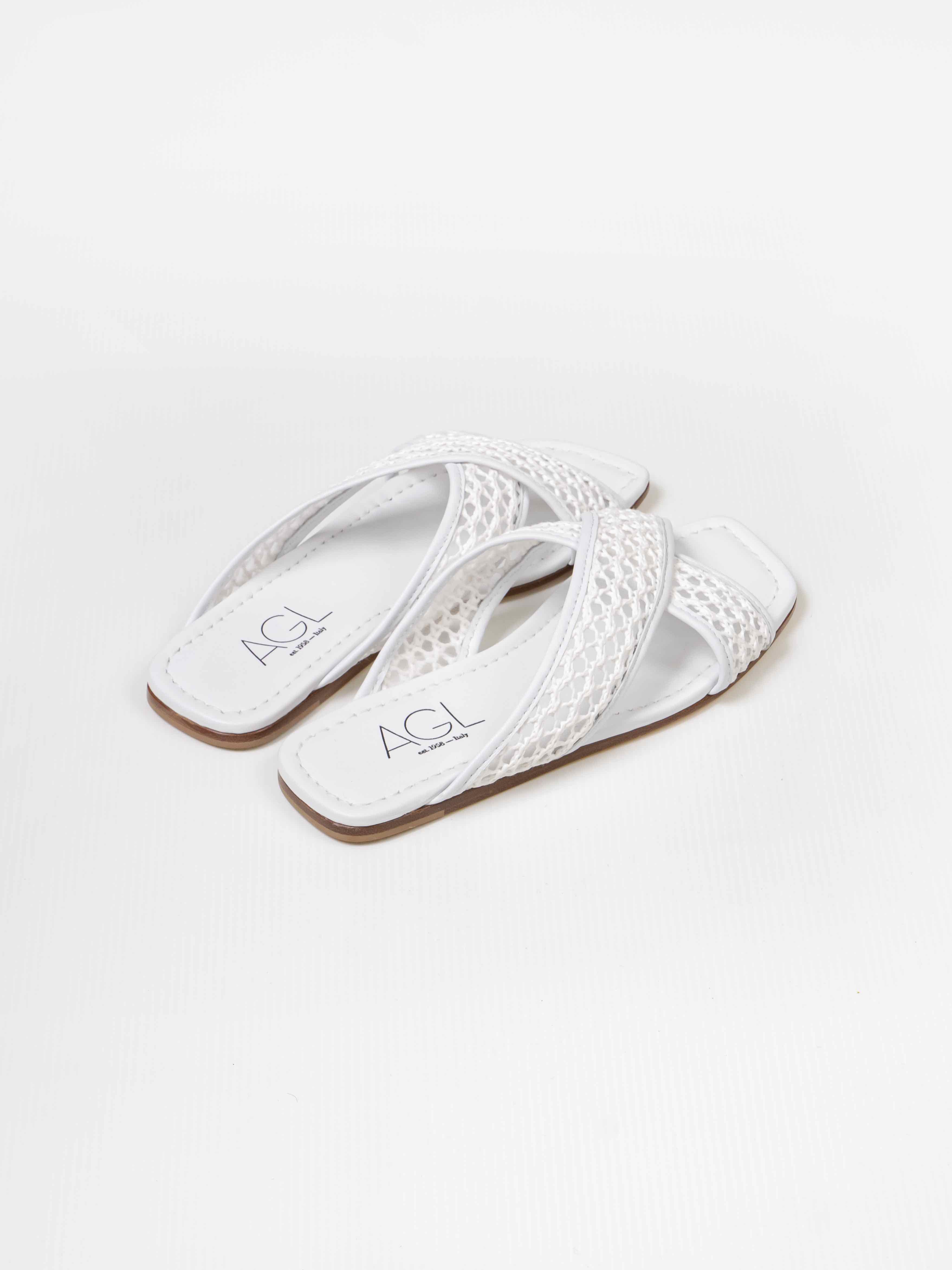 Agl Ciabatta Elsy Romantic A634 WHITE-WHITE
