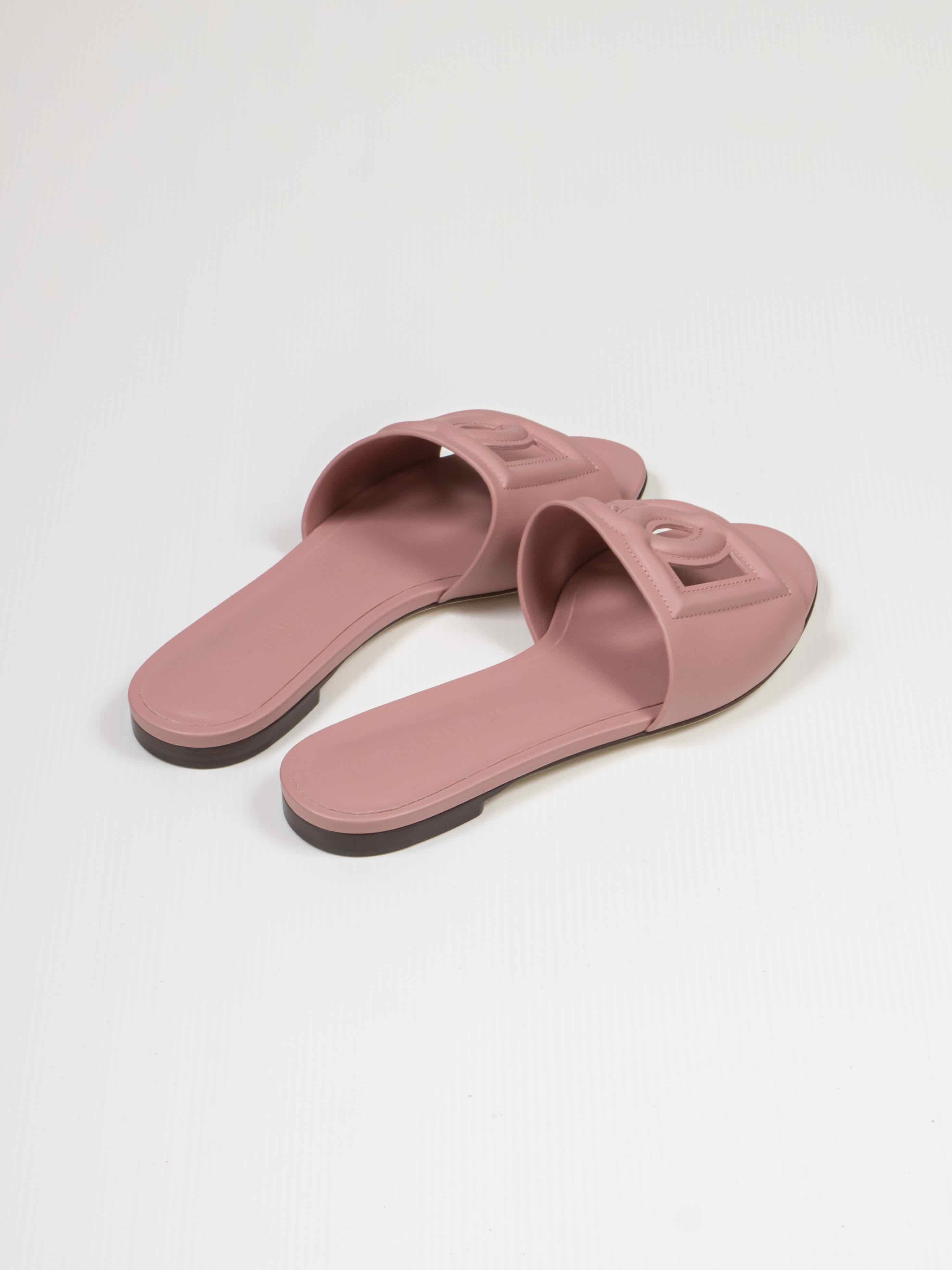 Dolce & Gabbana Ciabatta Flat Vit.liscio 80405 ROSA