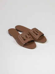 Dolce & Gabbana Ciabatta Flat Vit.liscio 81236 MARRONE CHIARO