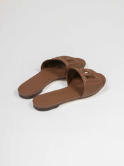 Dolce & Gabbana Ciabatta Flat Vit.liscio 81236 MARRONE CHIARO