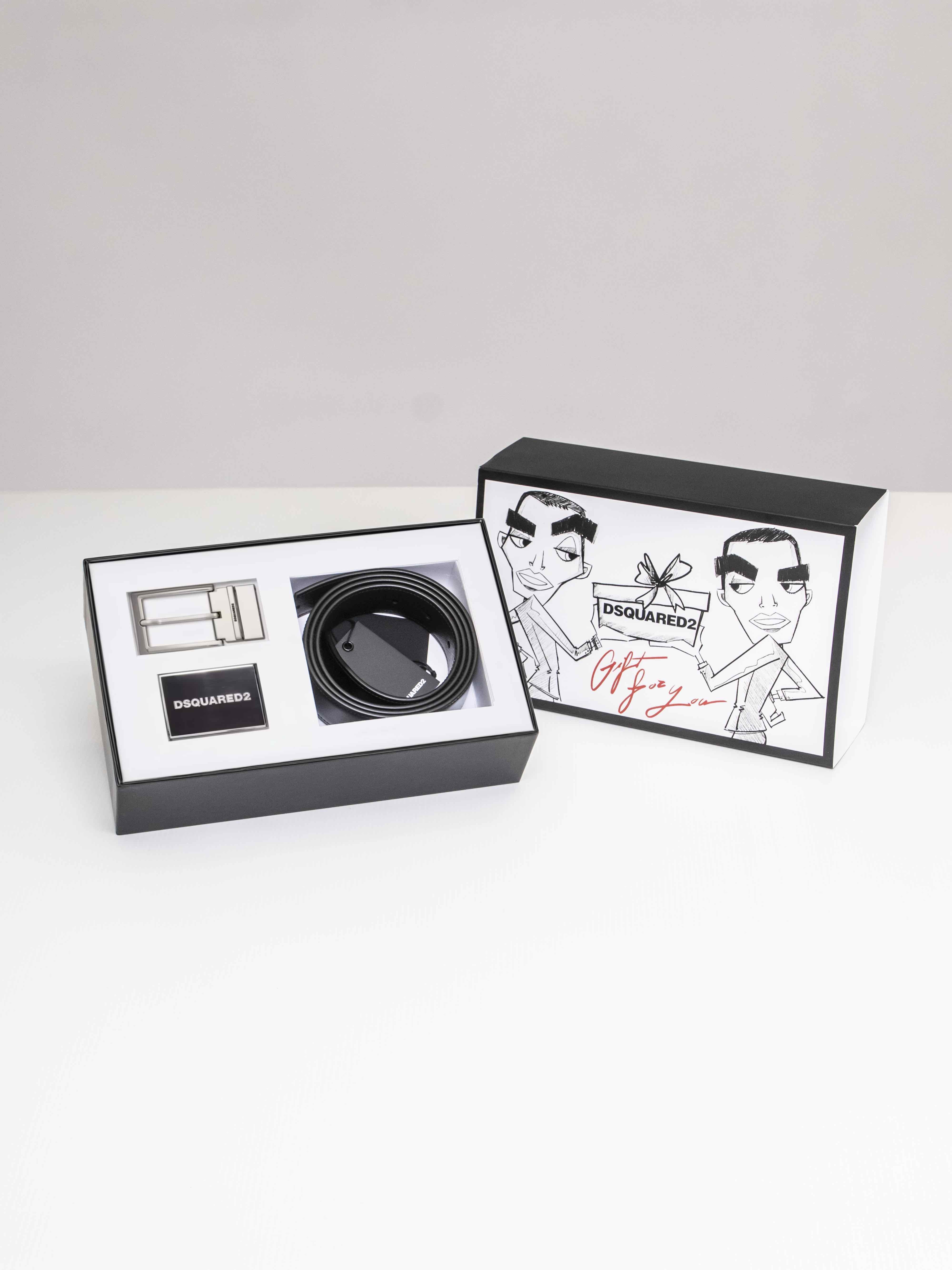 Dsquared2 Cintura M1510 BLACK+PALLADIUM