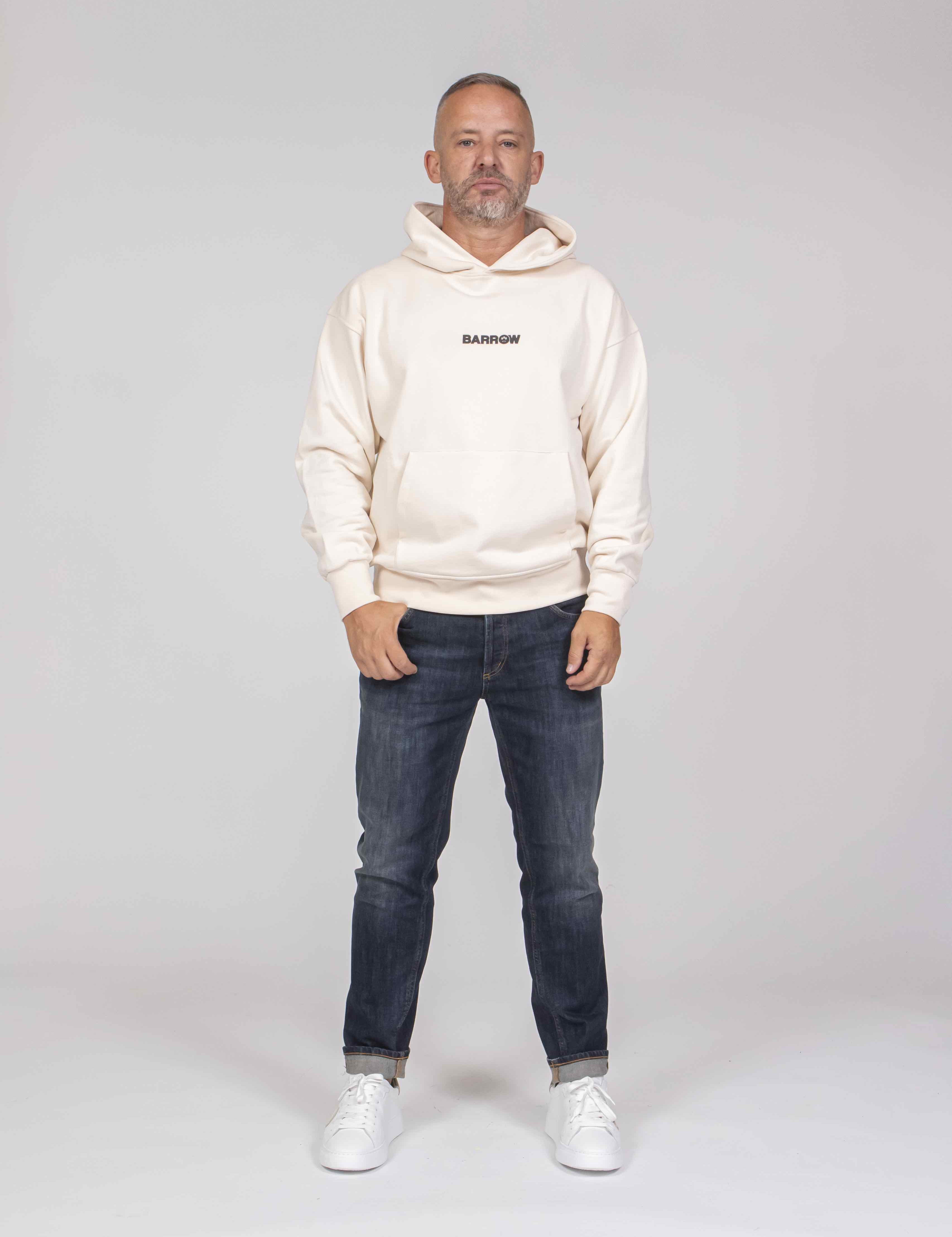 Barrow Felpa con Cappuccio 013 CREMA