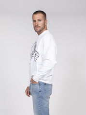 Moschino Felpa Di Cotone Organico 1001 FANTASIA BIANCO