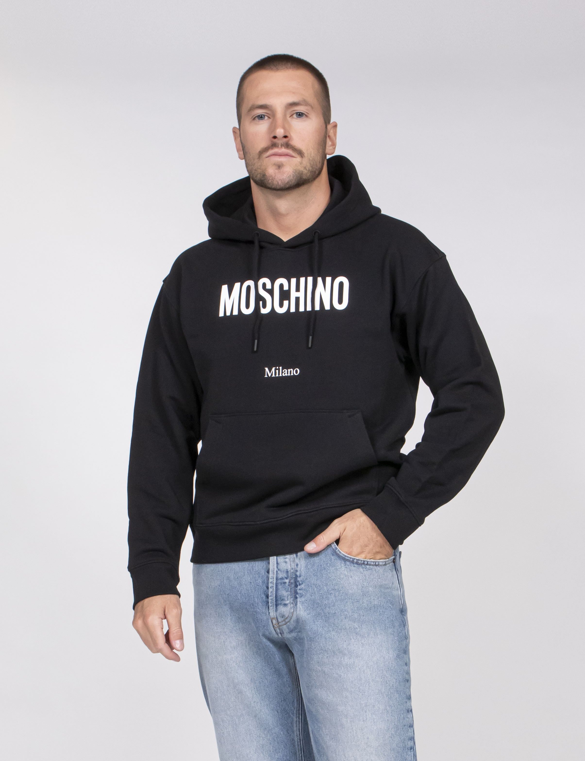 Moschino Felpa Di Cotone Organico 1555 FANTASIA NERO