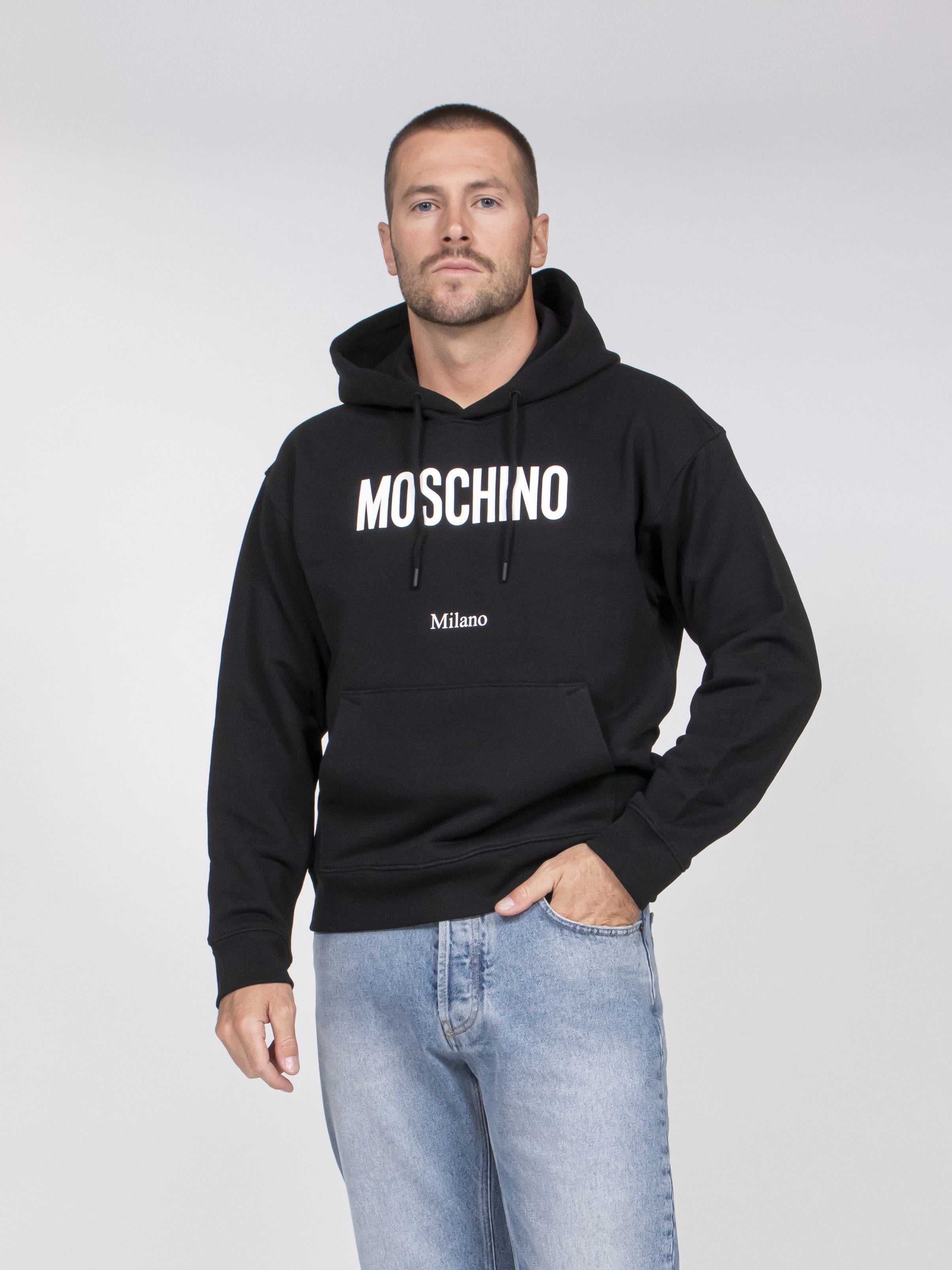 Moschino Felpa Di Cotone Organico 1555 FANTASIA NERO