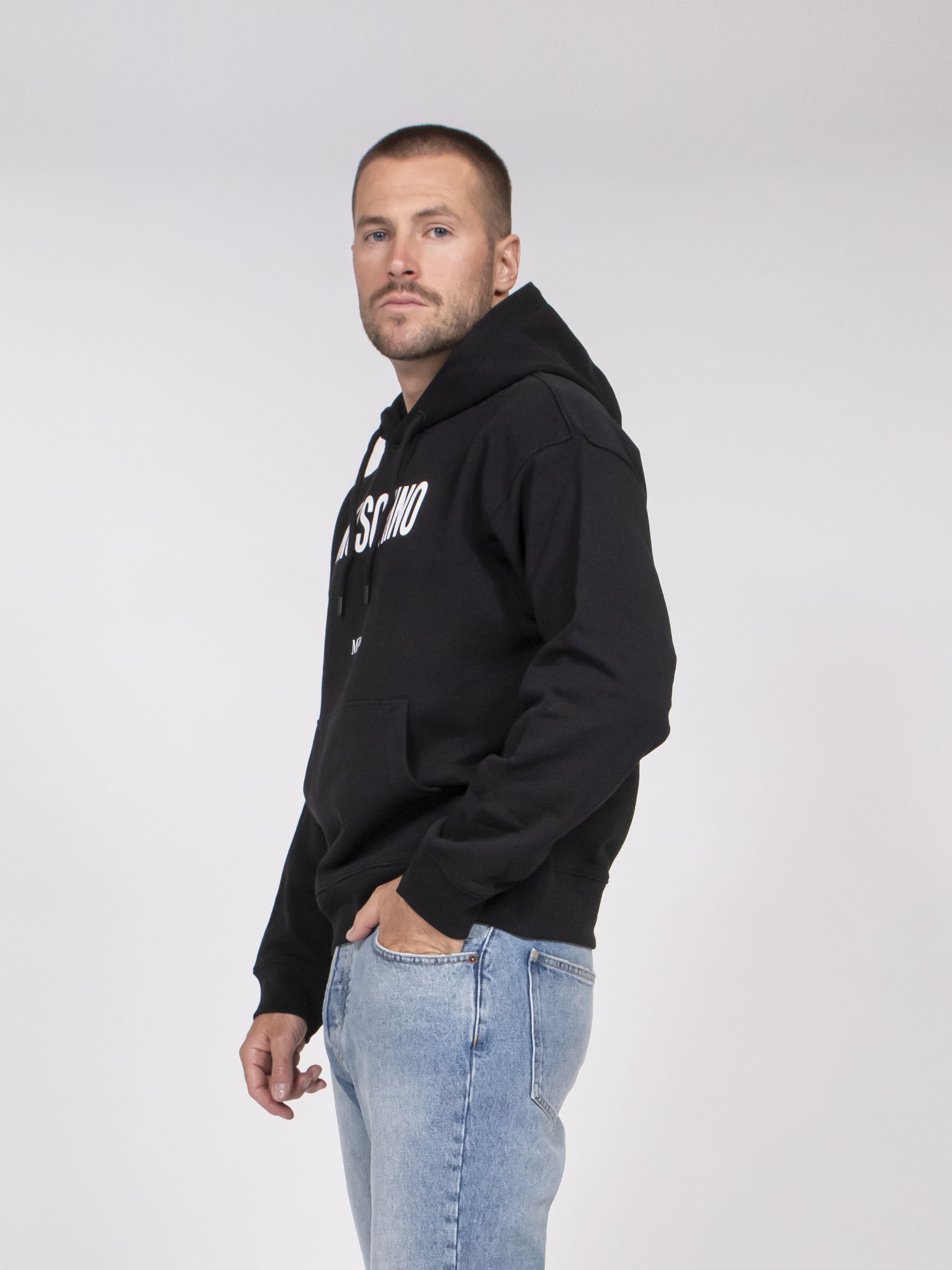 Moschino Felpa Di Cotone Organico 1555 FANTASIA NERO