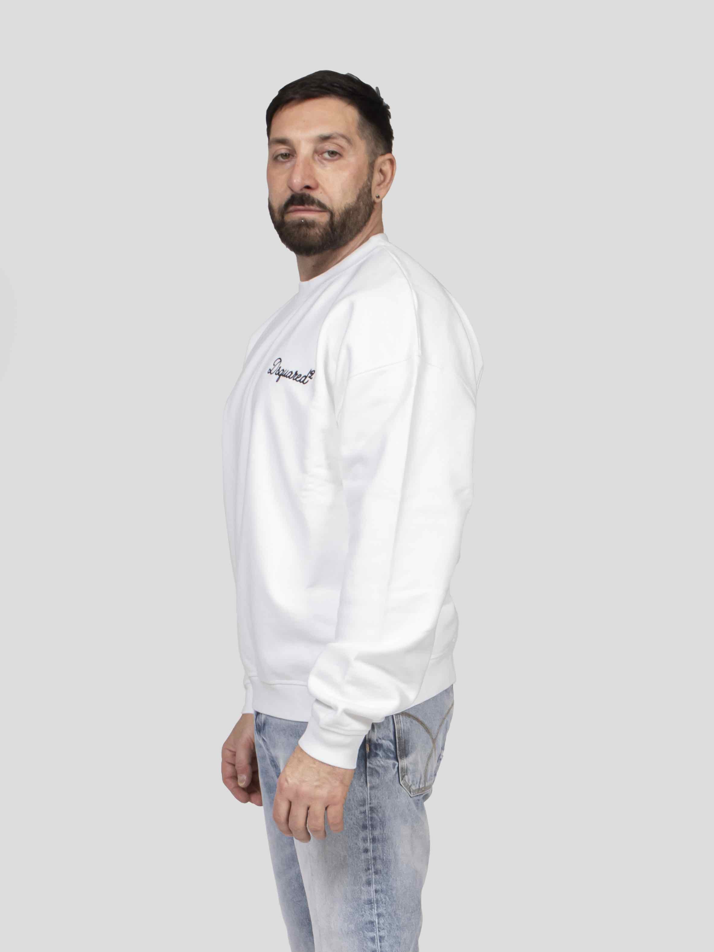 Dsquared2 Felpa Relax Fit 100 WHITE