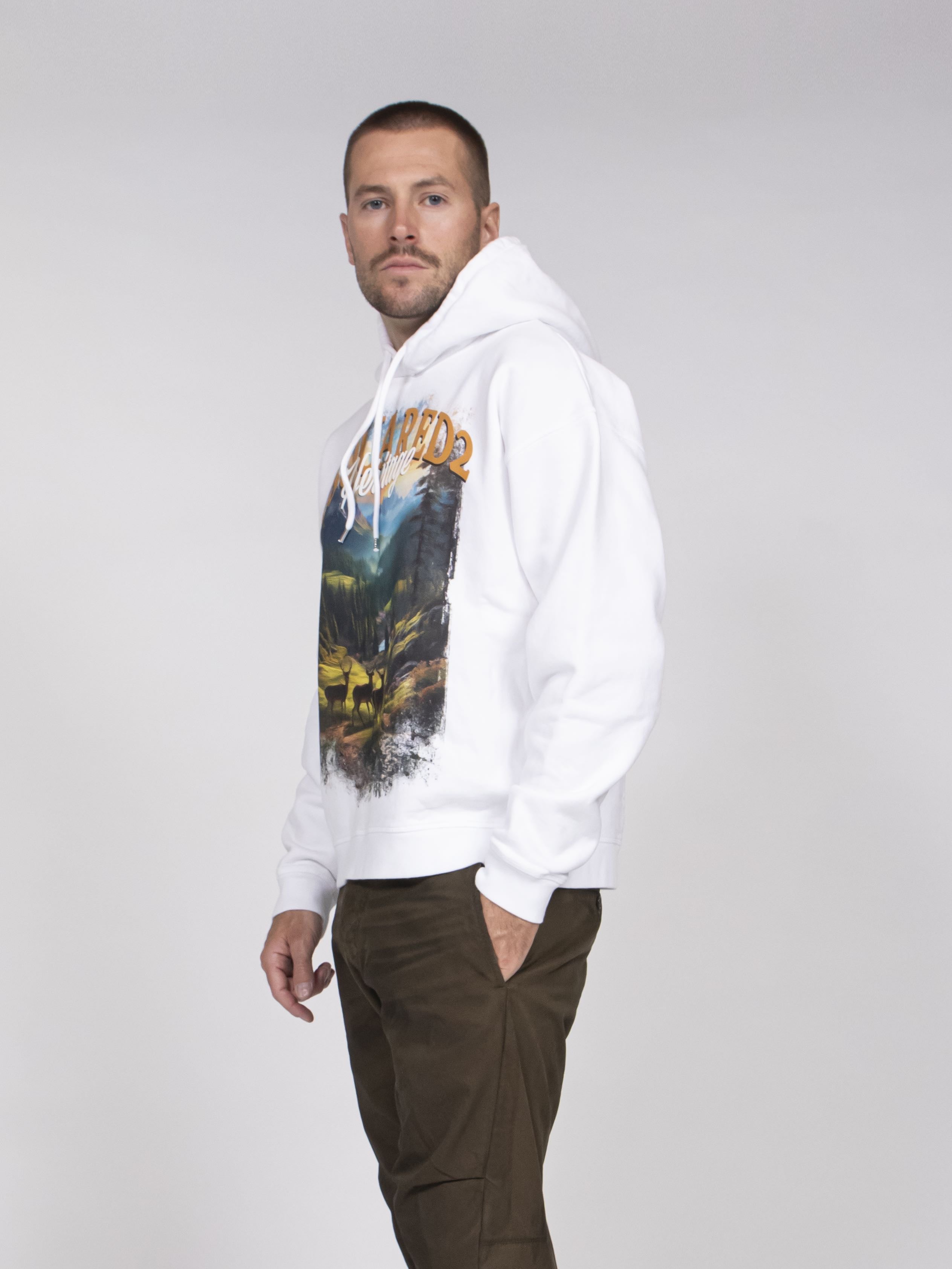 Dsquared2 Felpa Relax Fit 100 WHITE