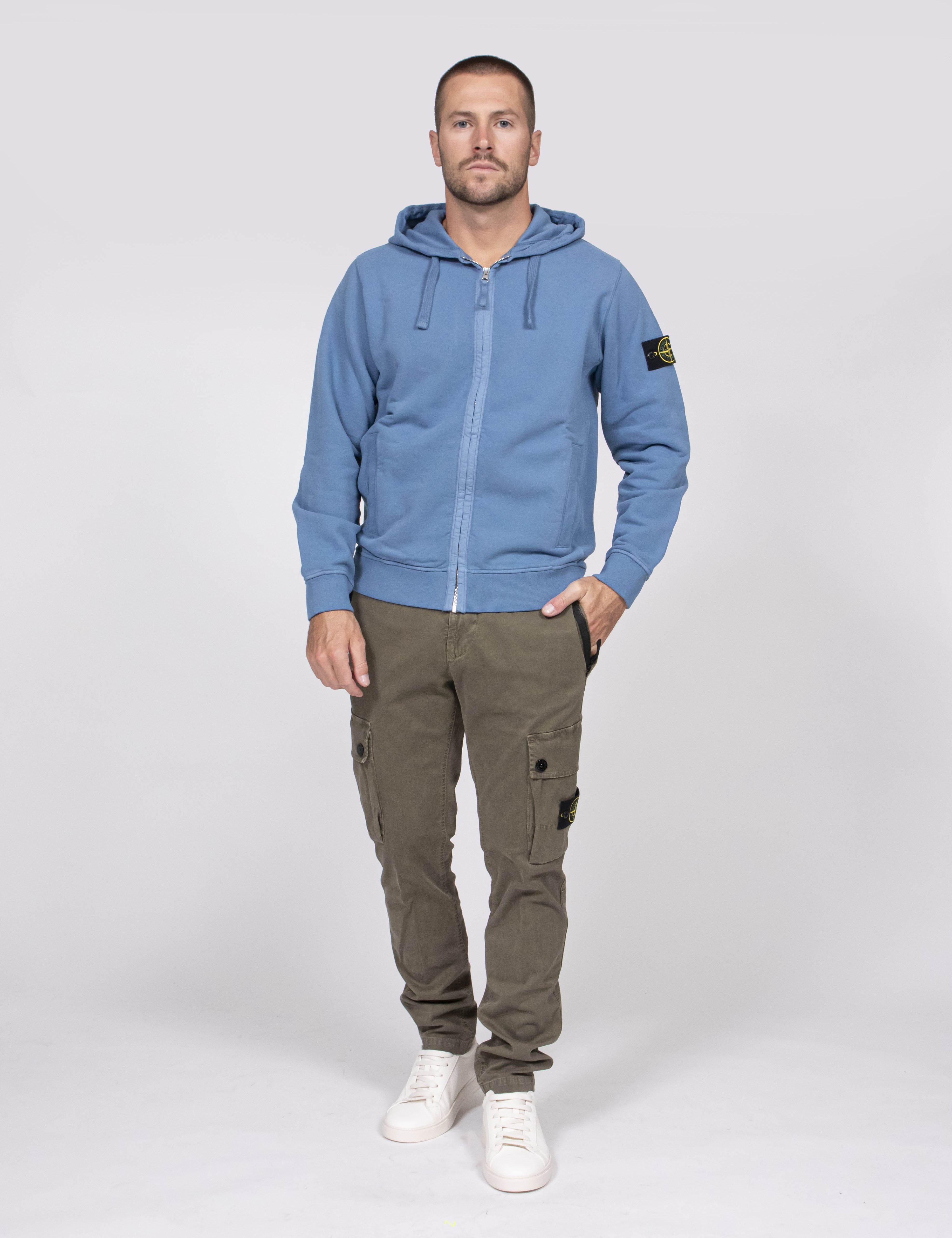 Stone Island Felpa V002B BLUE ACCIAIO