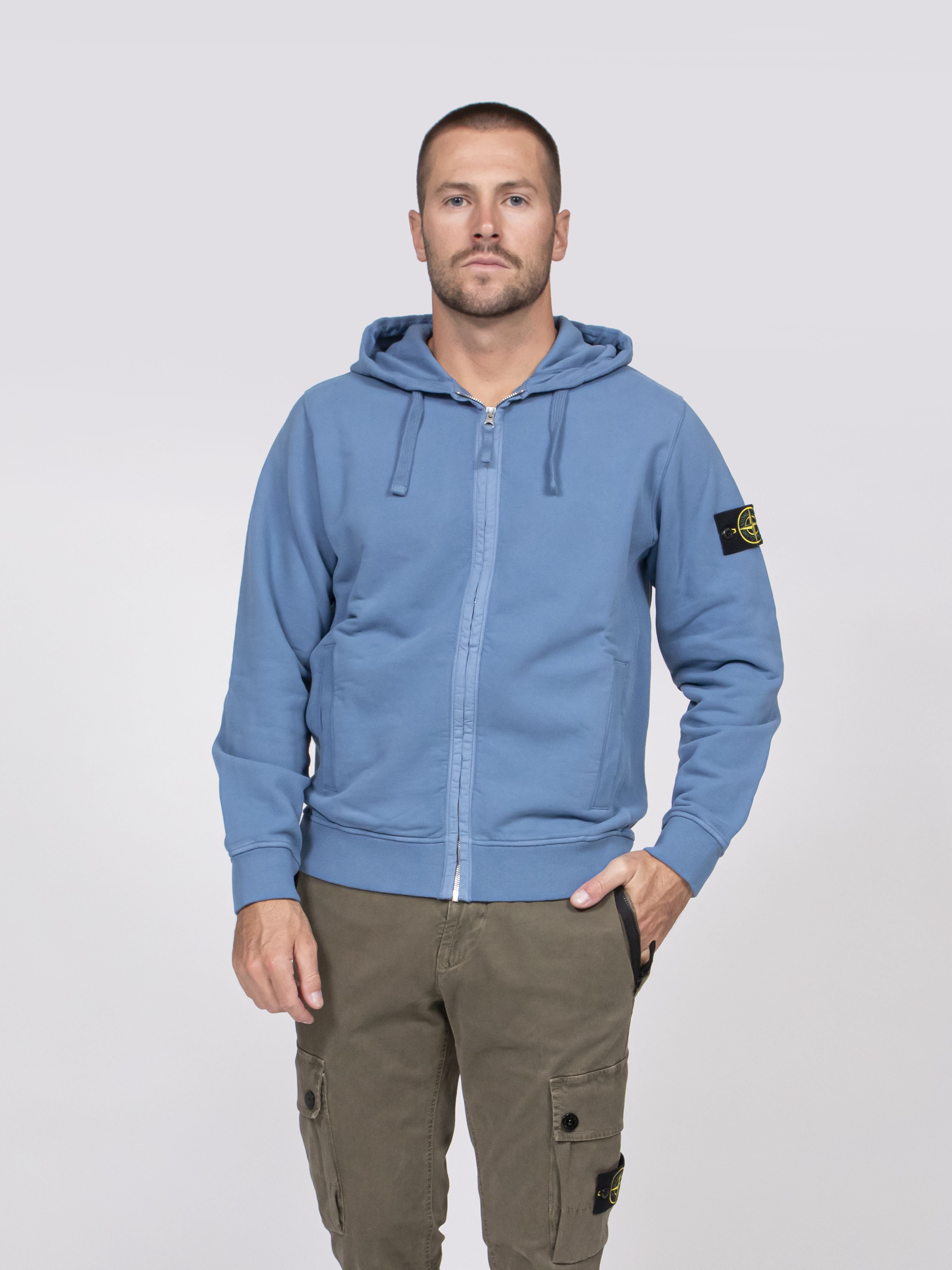 Stone Island Felpa V002B BLUE ACCIAIO