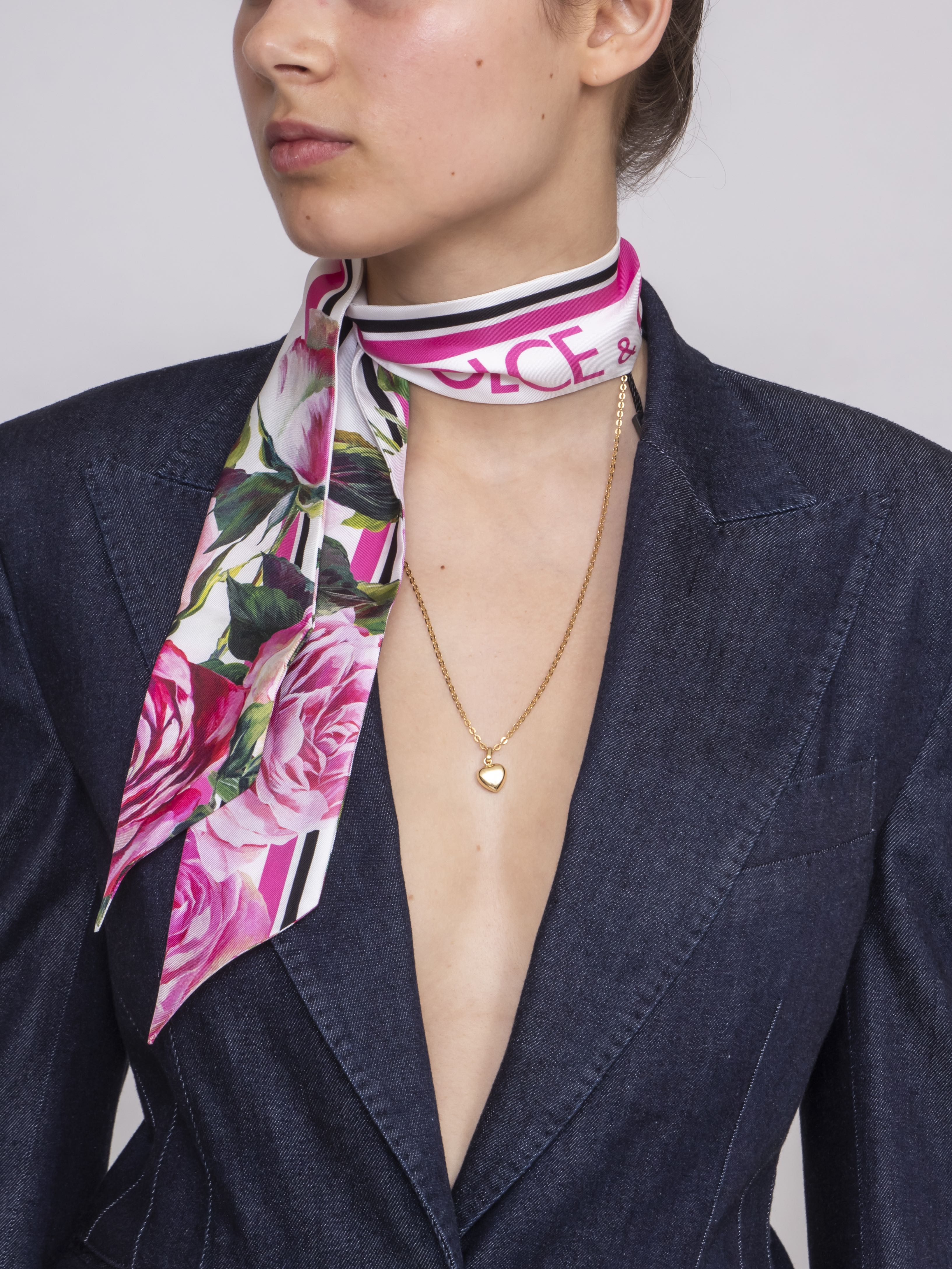 Dolce & Gabbana Foulard Bandeau 6x100 Tubolare HH5IG ROSE ROSA BORDO
