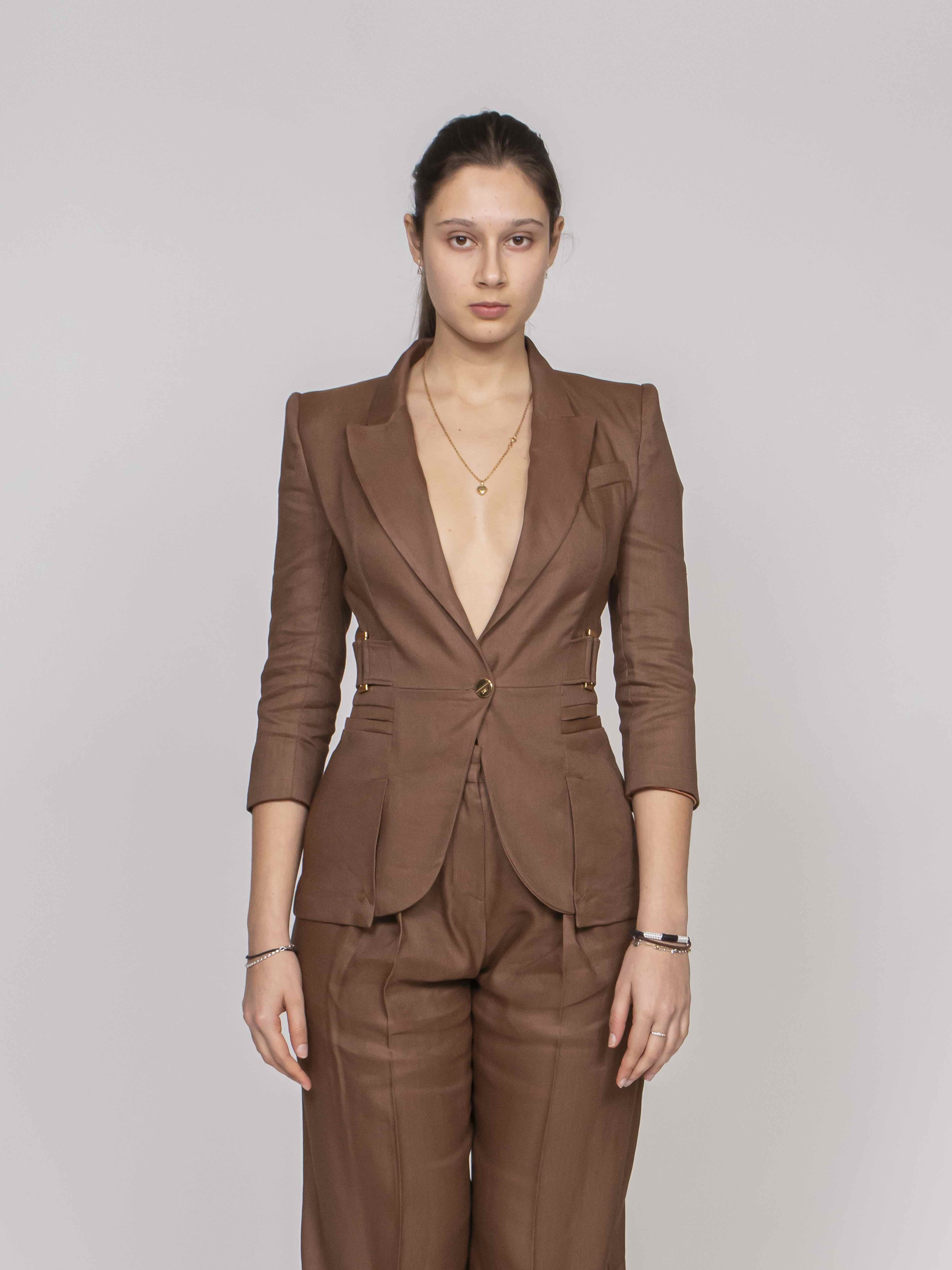 Elisabetta Franchi Giacca 600 CUOIO