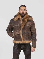 Dsquared2 Giacca Furry Jean 144 DARK BROWN