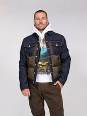 Dsquared2 Giacca Hybrid Puffer 961 NAVY+GREEN