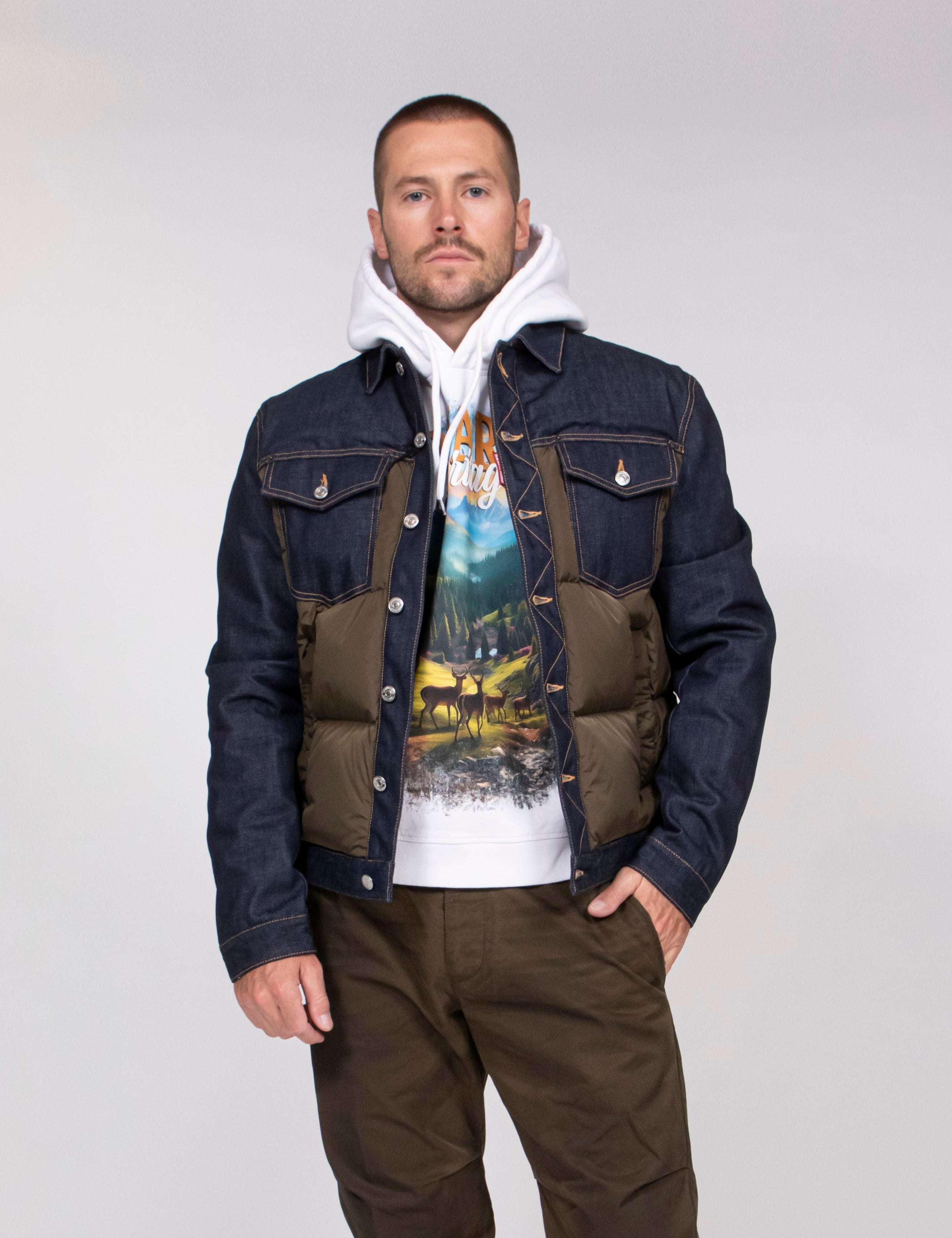 Dsquared2 Giacca Hybrid Puffer 961 NAVY+GREEN
