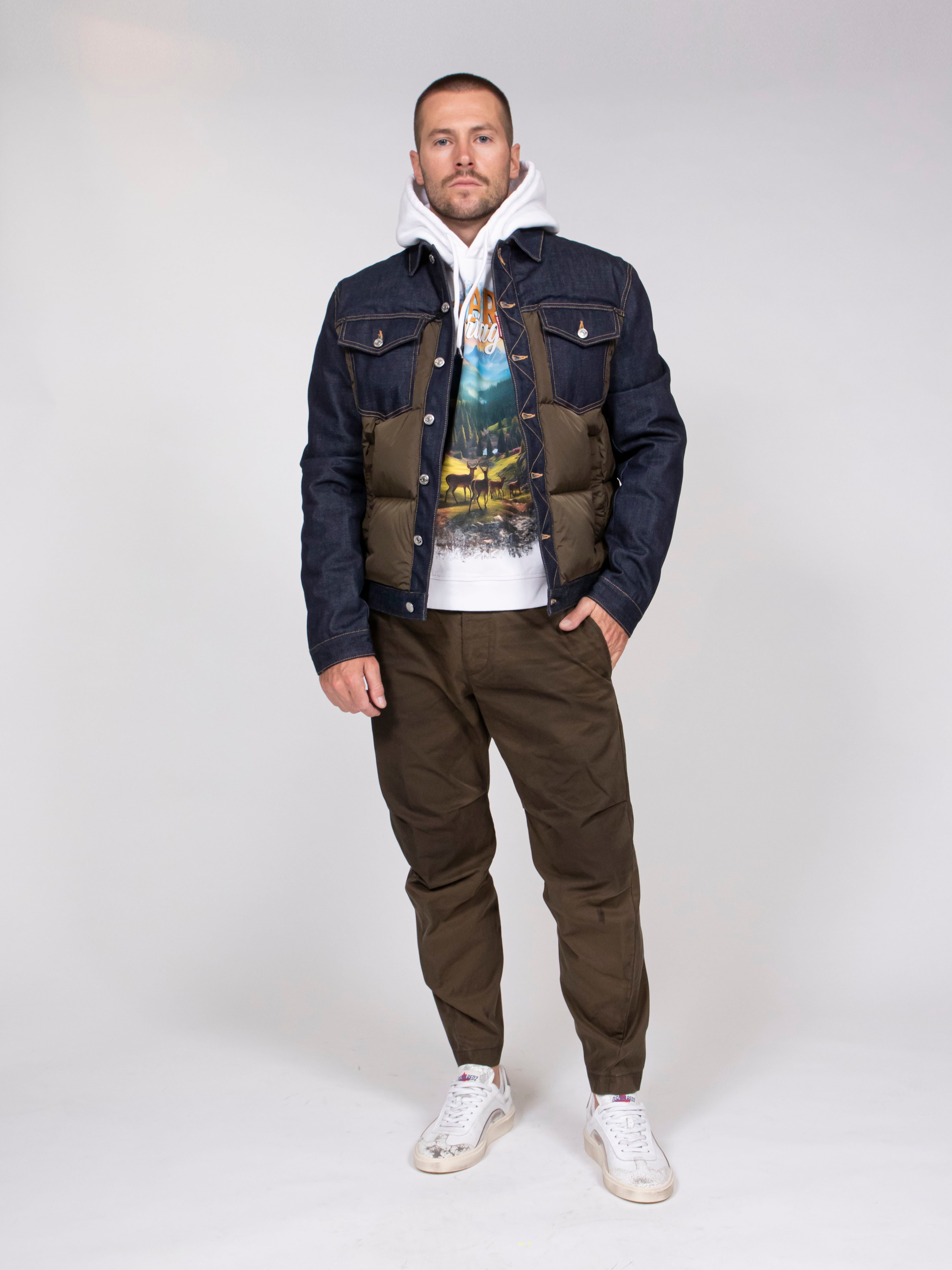 Dsquared2 Giacca Hybrid Puffer 961 NAVY+GREEN