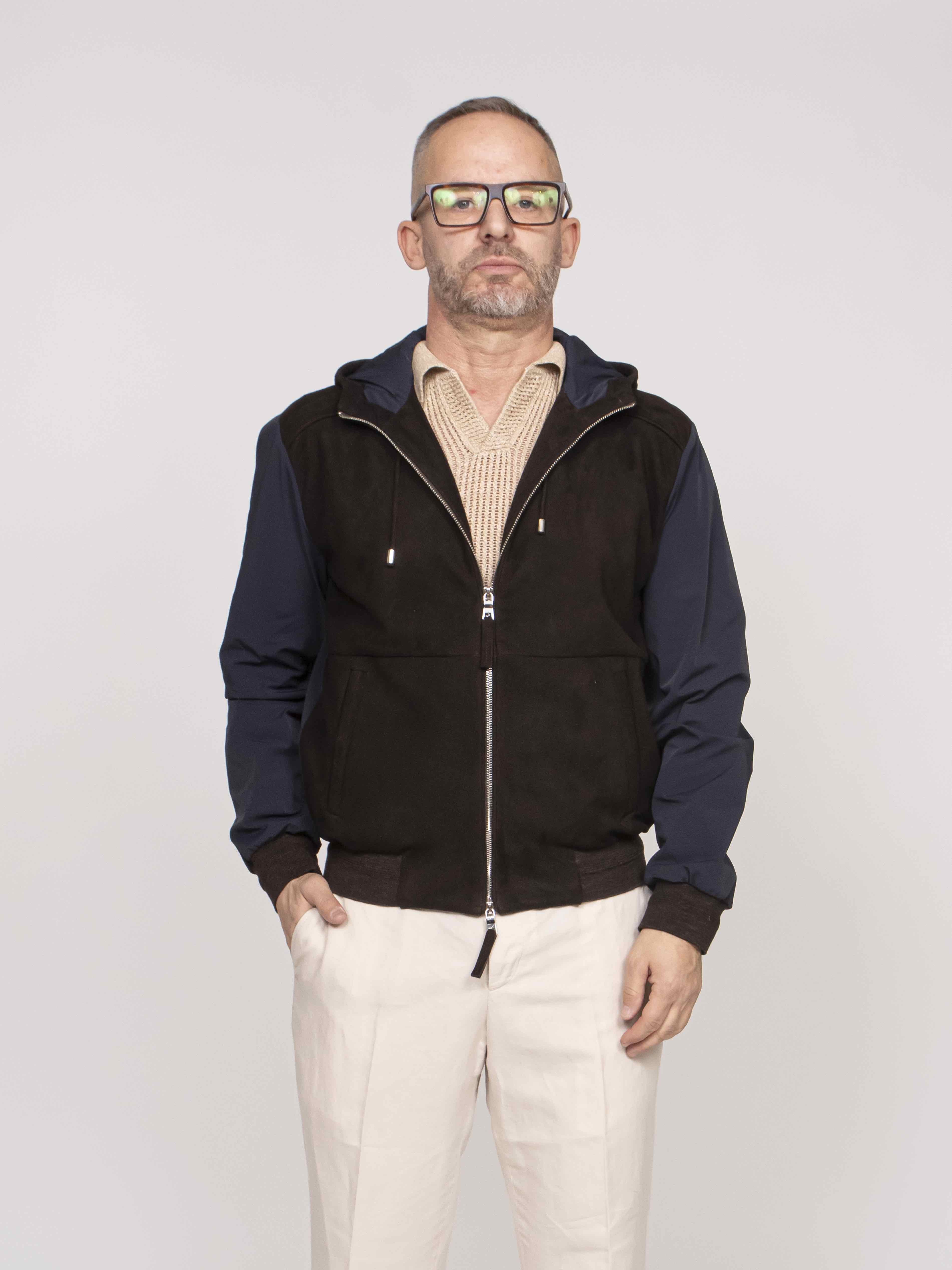 the Jackie Giacca John Mix 309 DK BROWN/BLUE