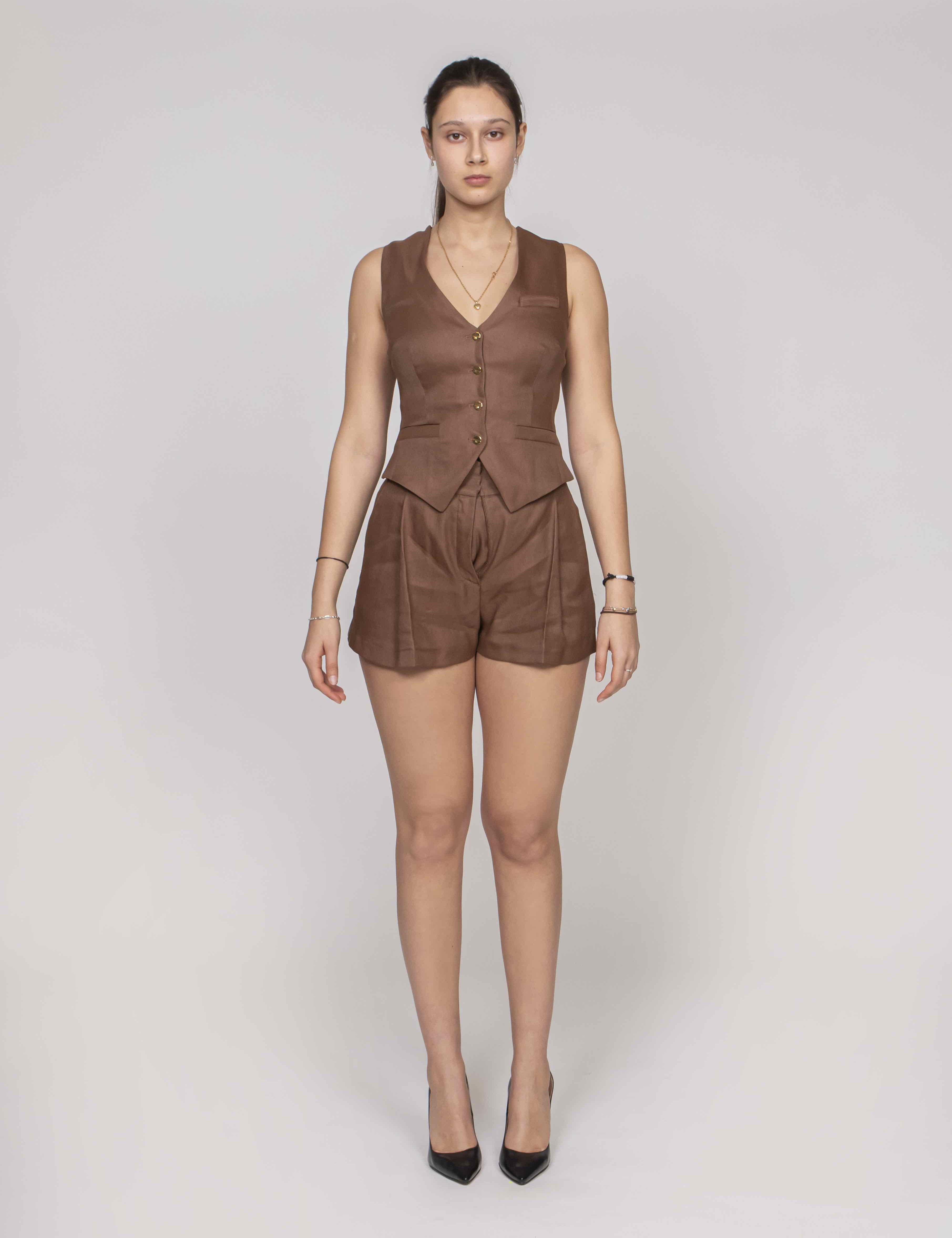 Elisabetta Franchi Gilet 600 CUOIO