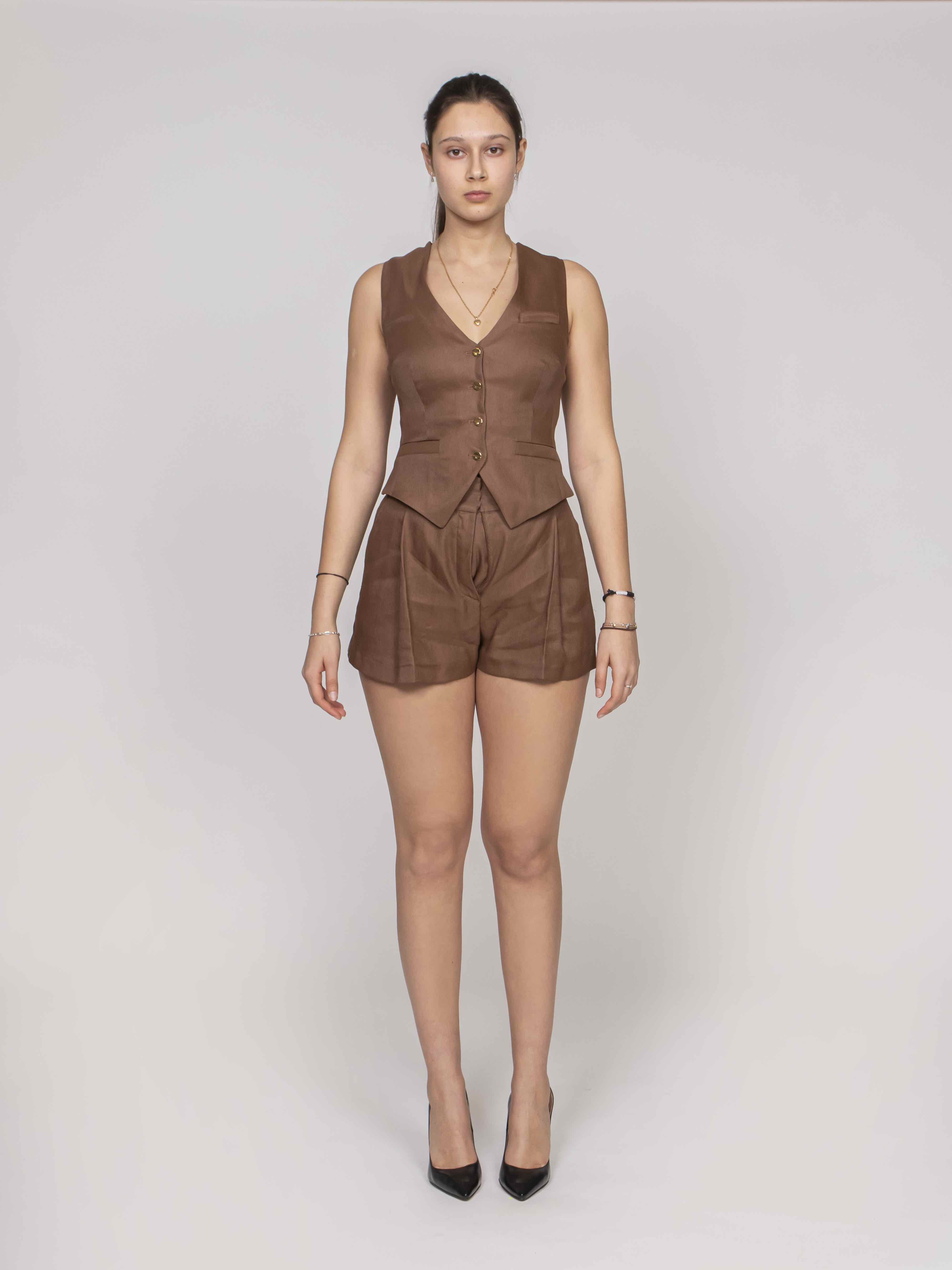 Elisabetta Franchi Gilet 600 CUOIO