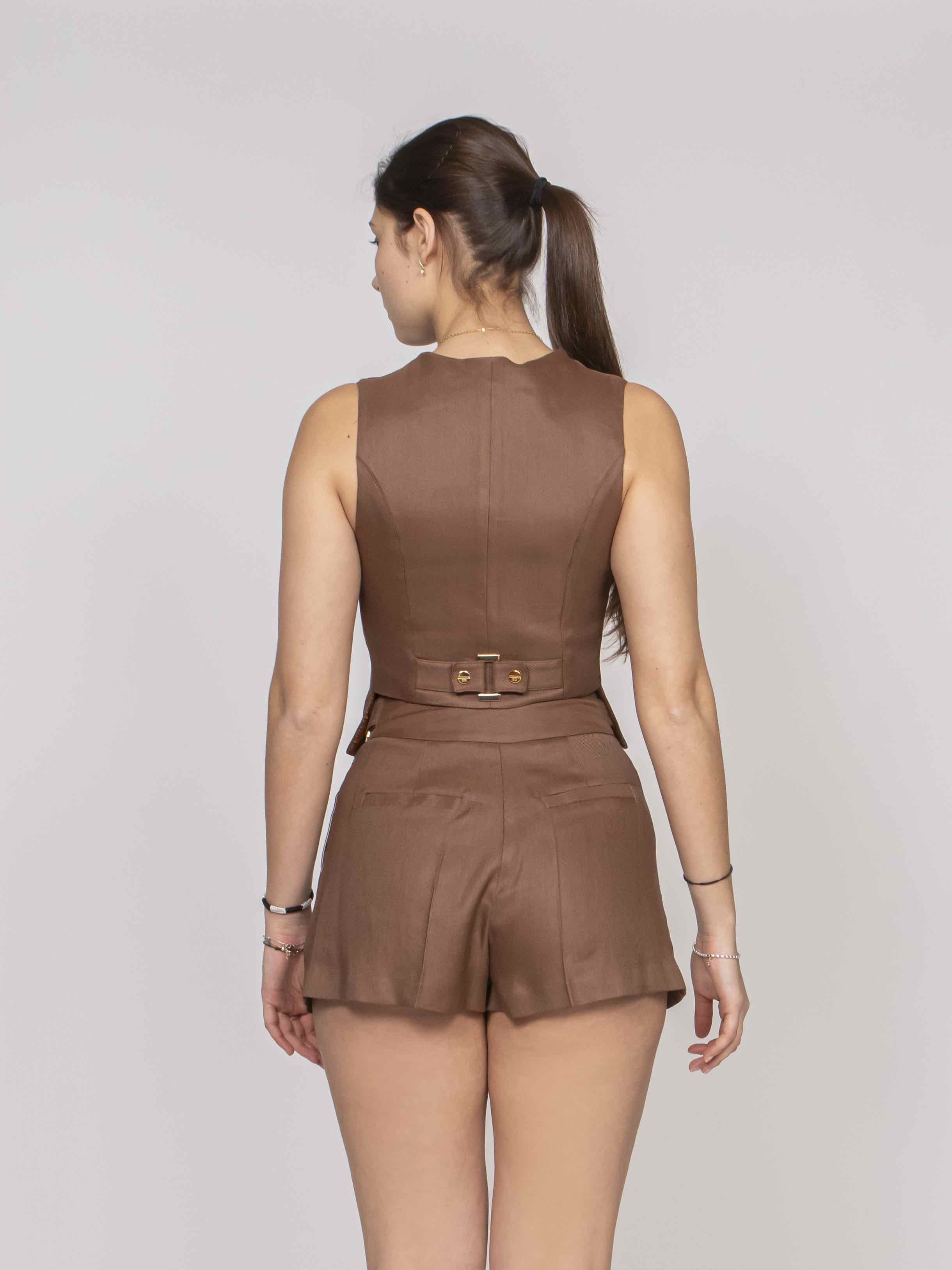Elisabetta Franchi Gilet 600 CUOIO