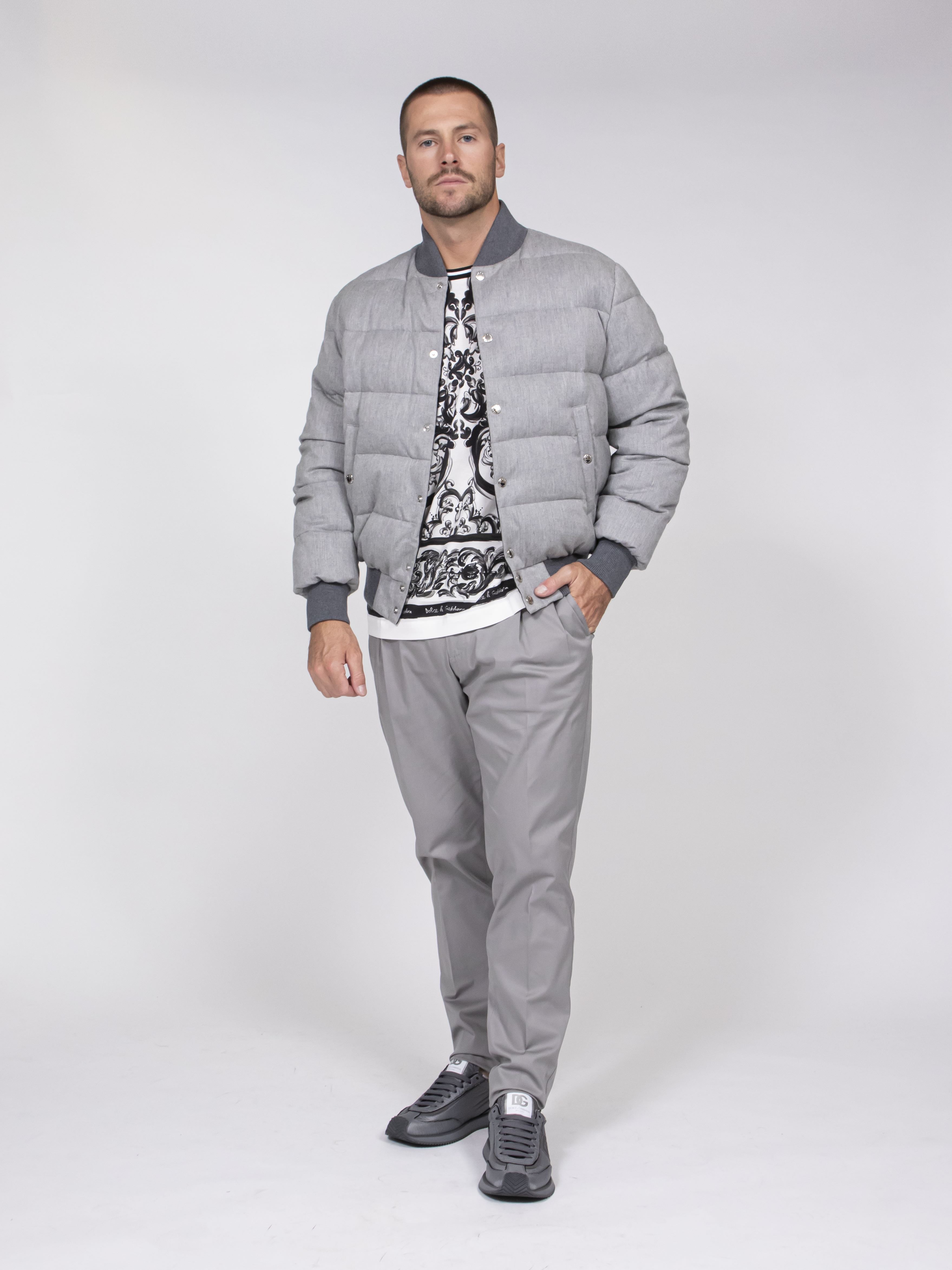 Dolce & Gabbana Giubbotto S8290 MELANGE GRIGIO