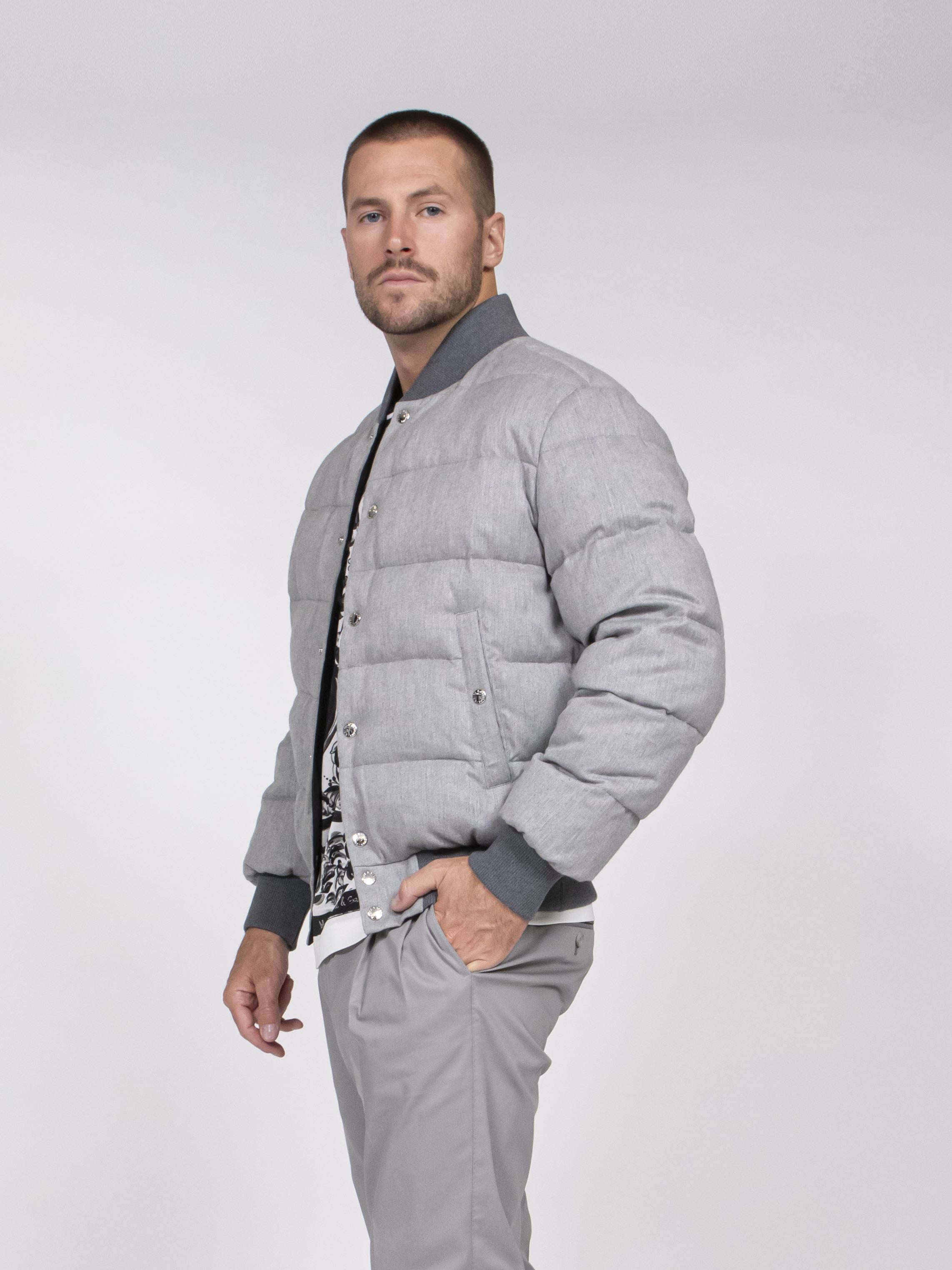 Dolce & Gabbana Giubbotto S8290 MELANGE GRIGIO