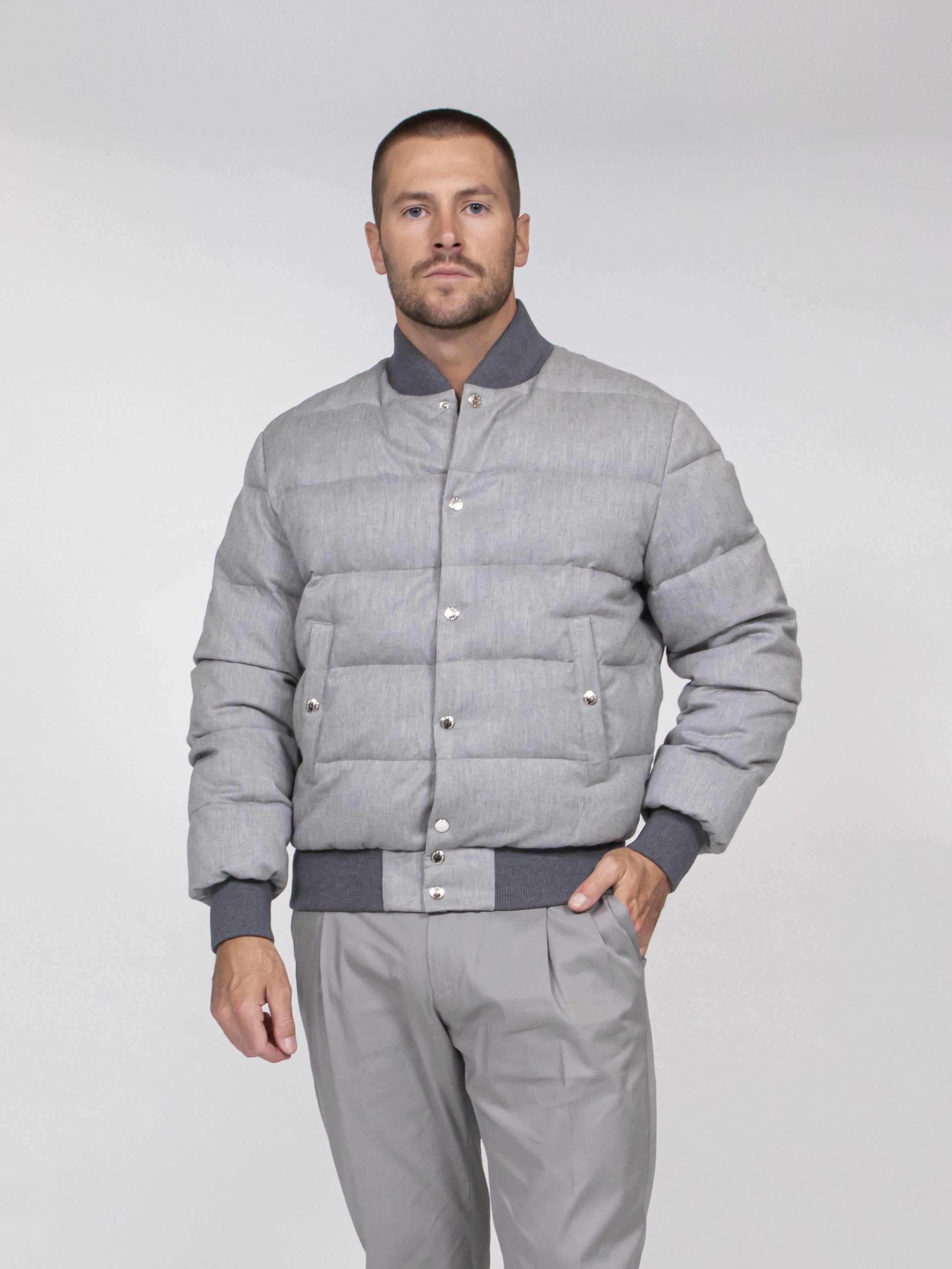 Dolce & Gabbana Giubbotto S8290 MELANGE GRIGIO