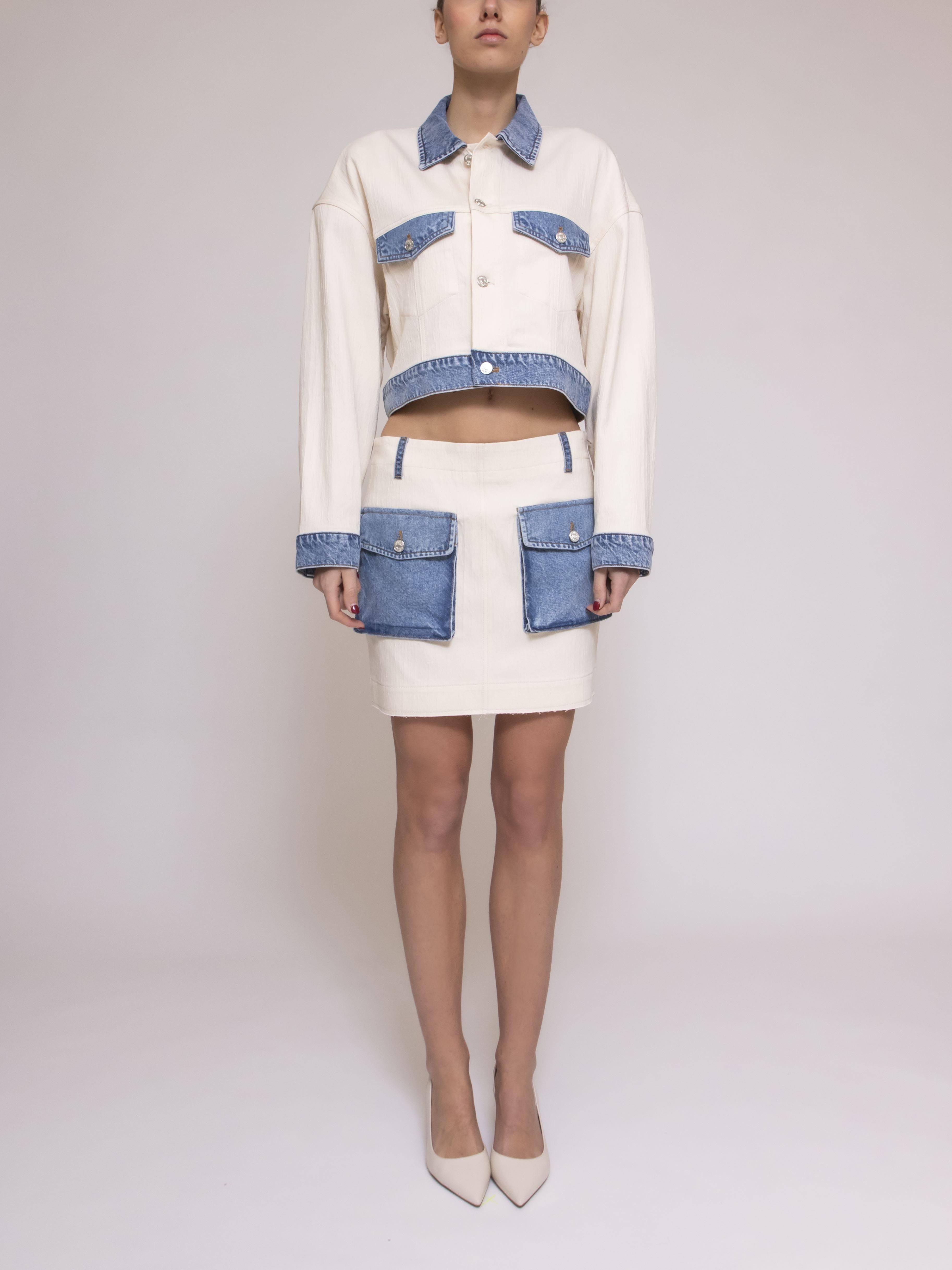Moschino Jeans Gonna 1463 BEIGE