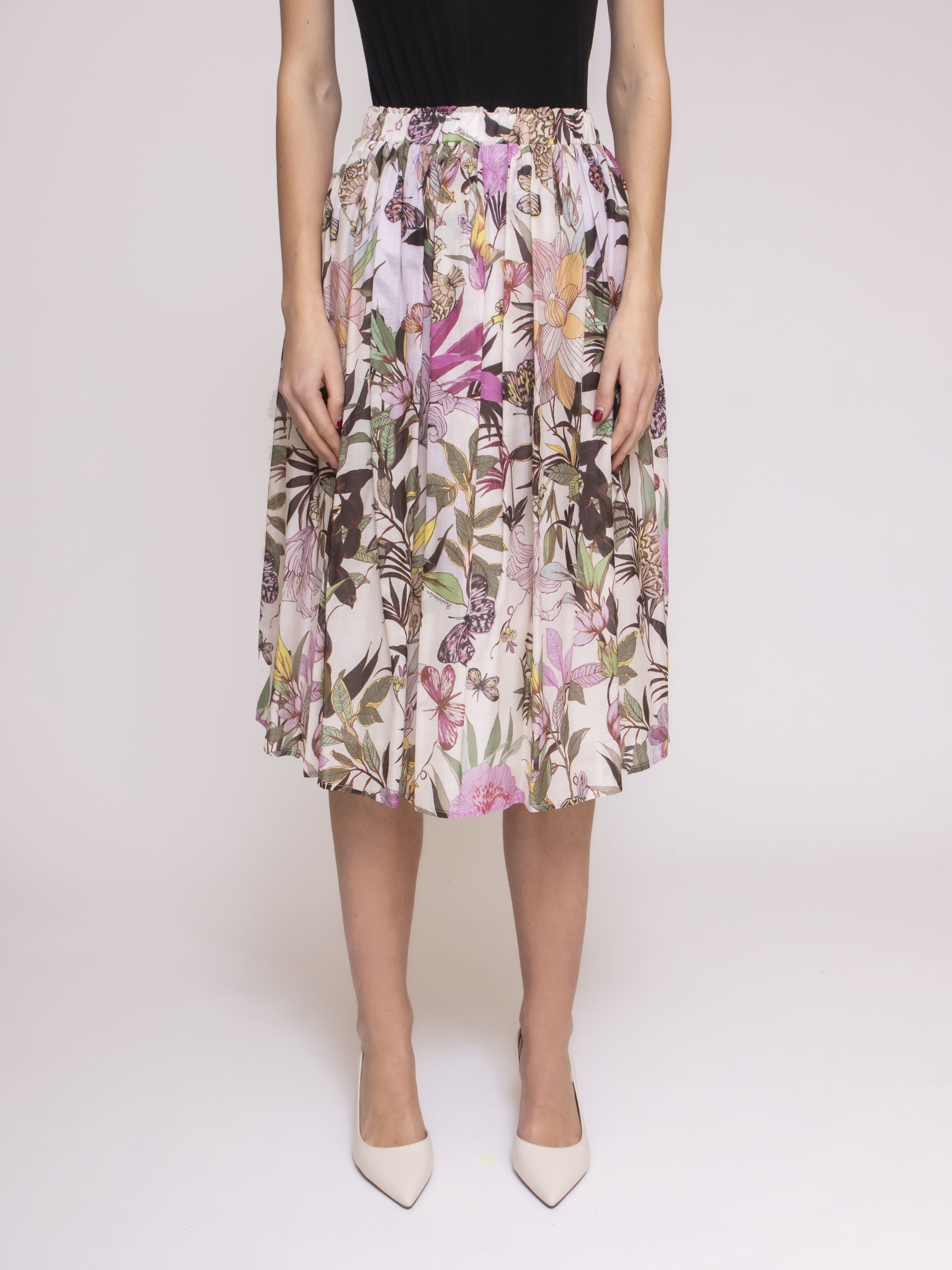 Shirtaporter Gonna 1 MEXICAN GARDEN BIANCO