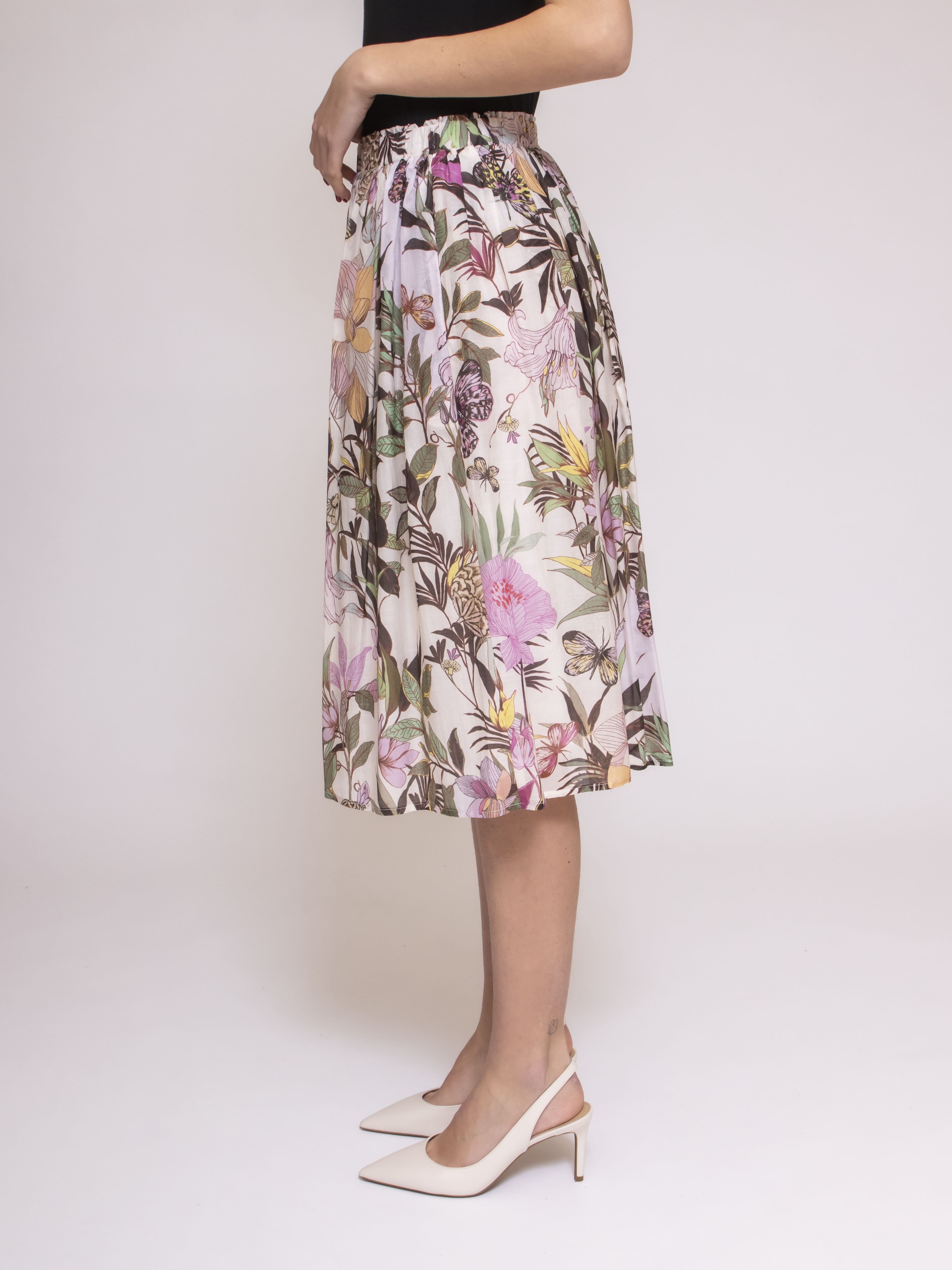 Shirtaporter Gonna 1 MEXICAN GARDEN BIANCO