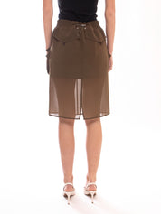 Pinko Gonna Immobile Georgette S1C VERDE