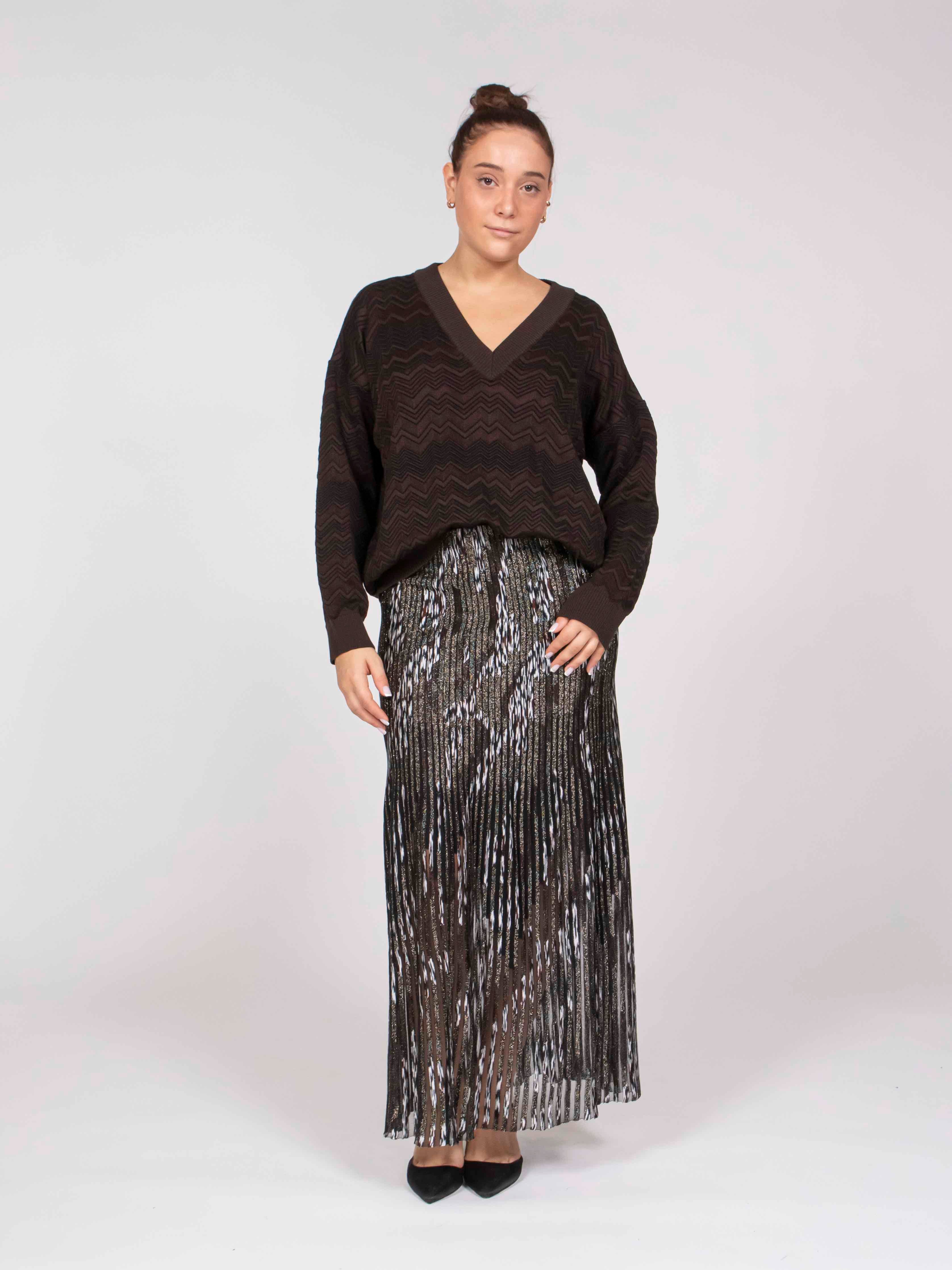 Missoni Gonna Long SM9T2 BASE BROWN WHT