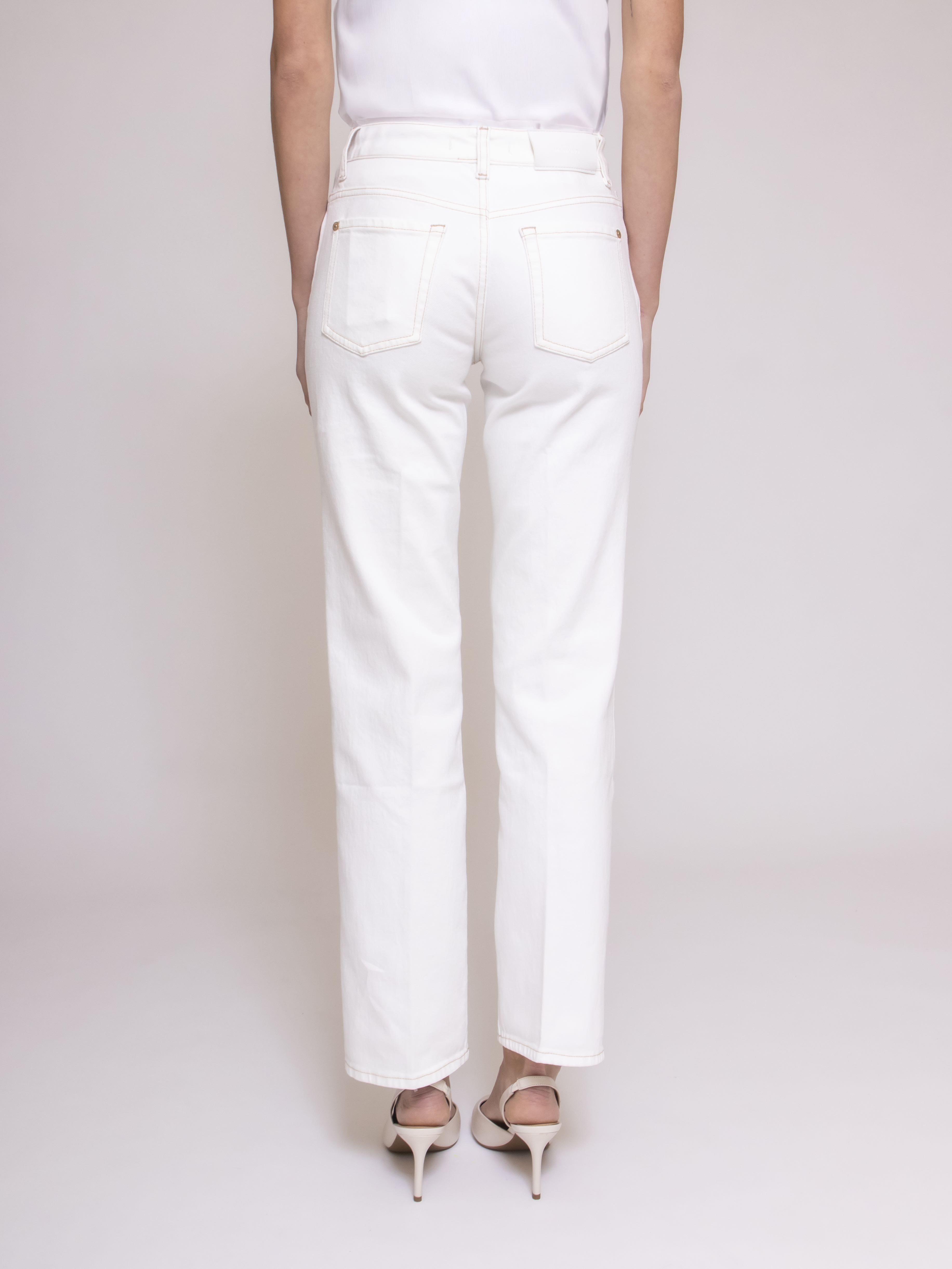 7 For All Mankind Jeans Calie Straight Milkyway WHITE