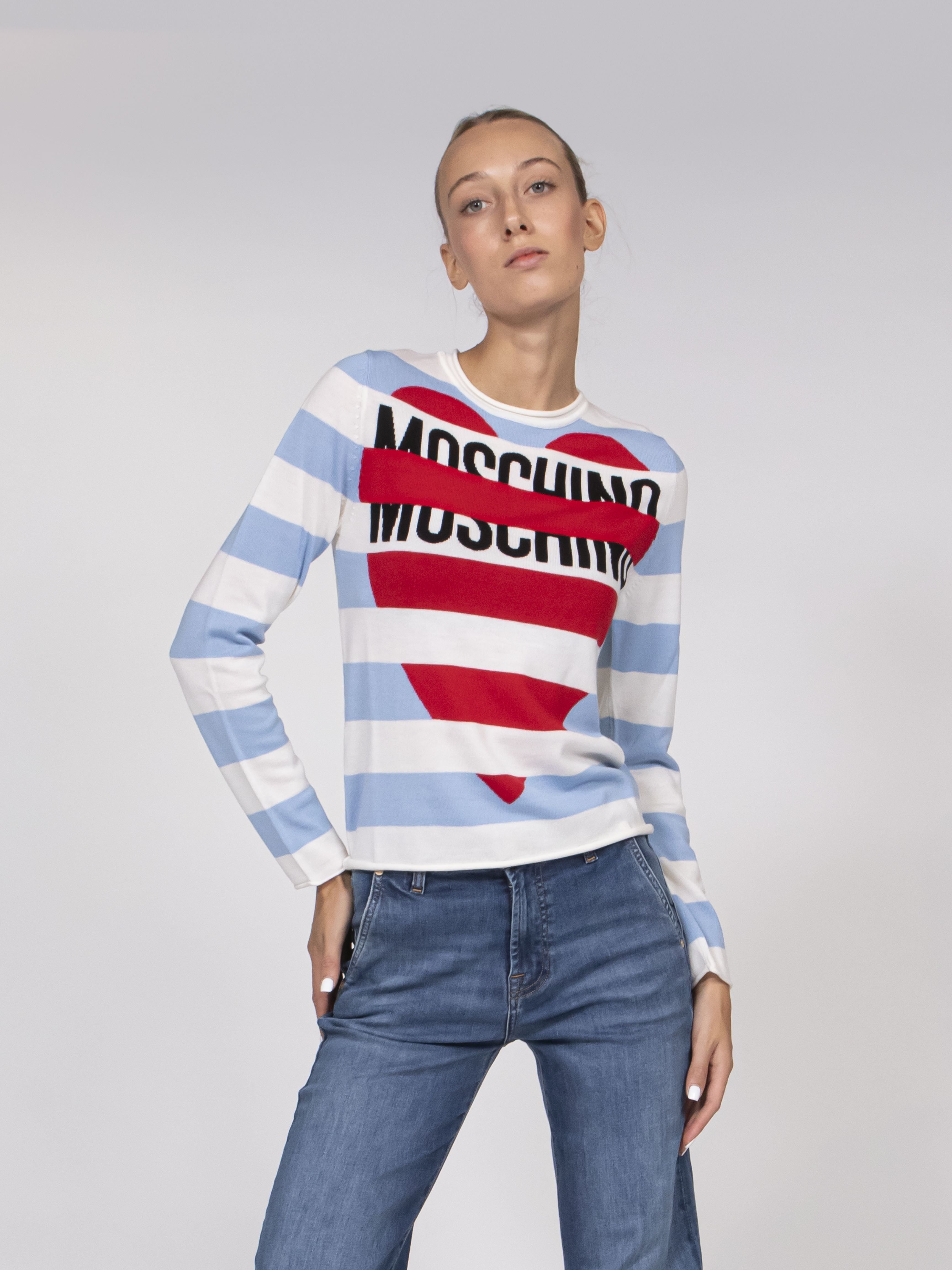Moschino Jeans Maglia 2305 FANTASIA AZZURRO