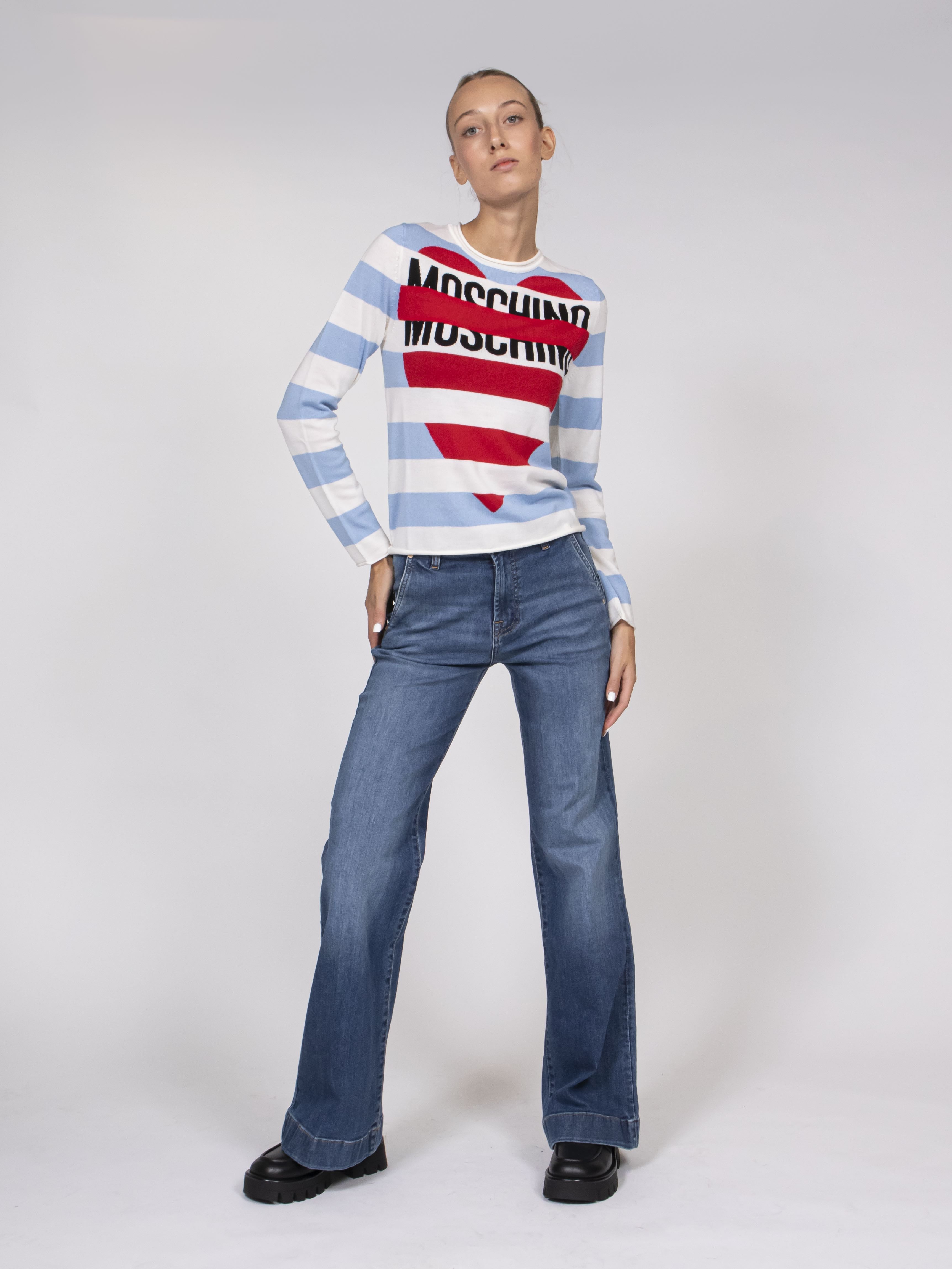 Moschino Jeans Maglia 2305 FANTASIA AZZURRO