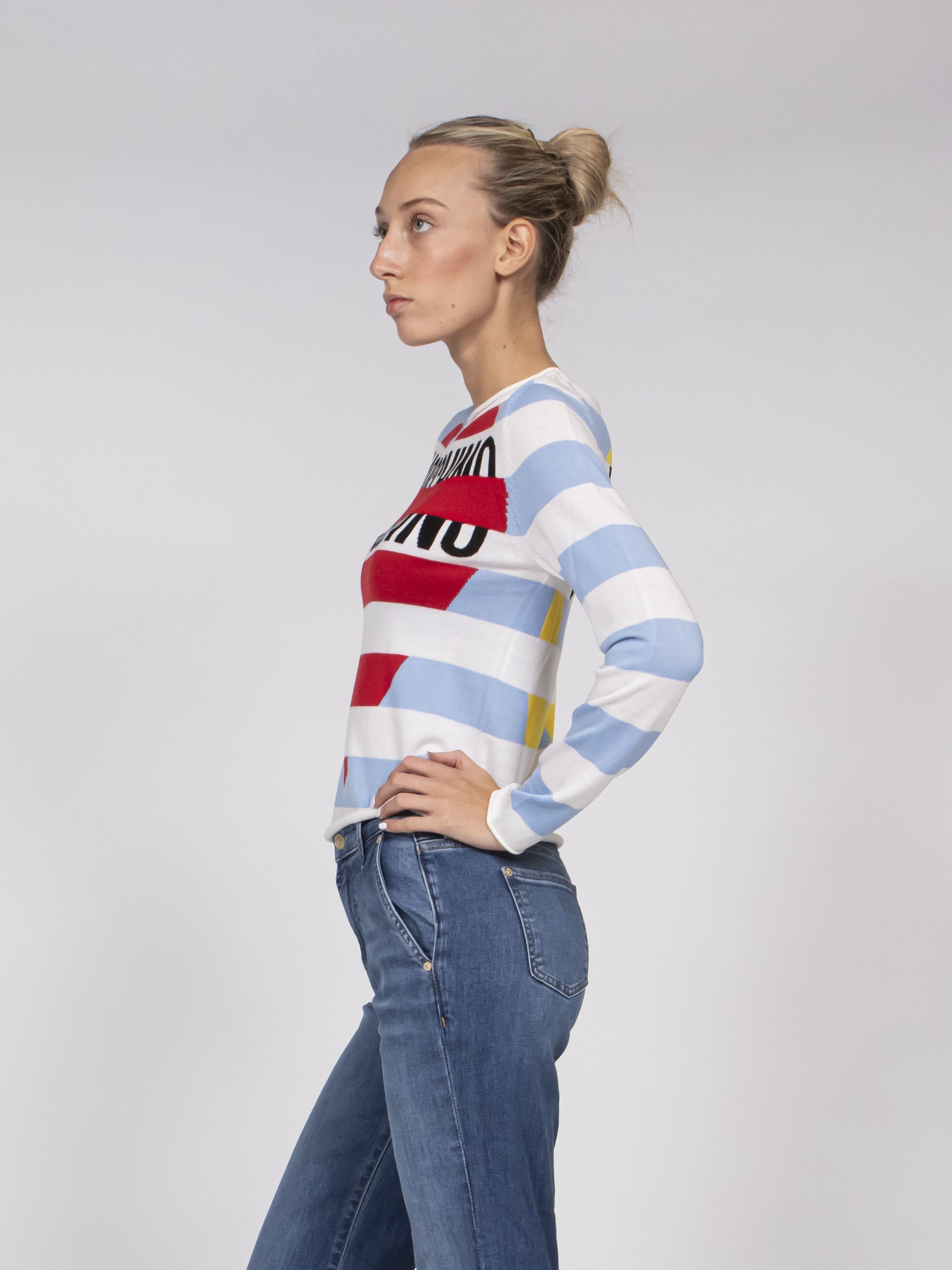 Moschino Jeans Maglia 2305 FANTASIA AZZURRO