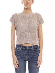 Peserico Maglia A48 PAILLETTES CAPPUCCINO