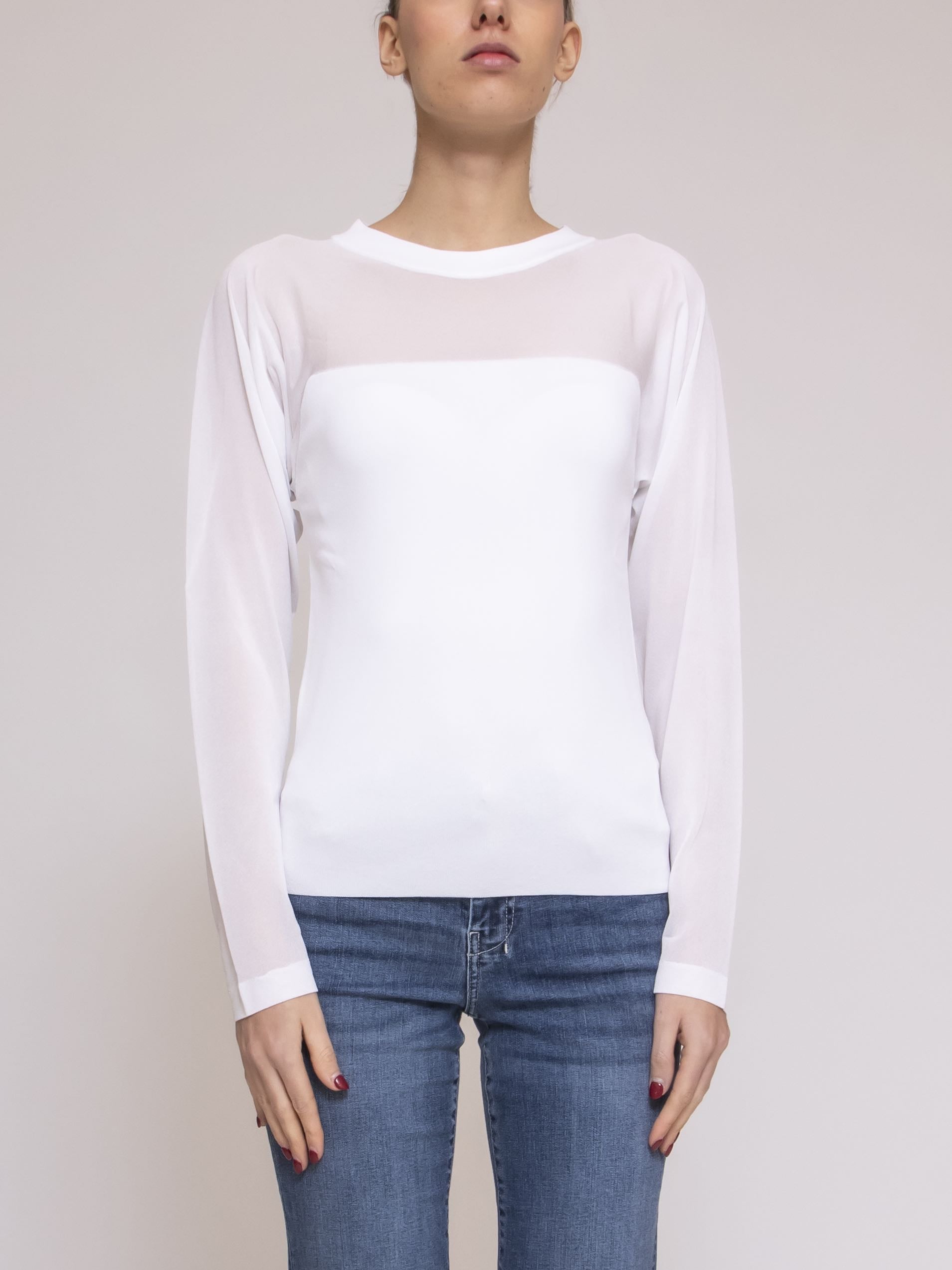 Liviana Conti Maglia a Kimono A01-0 BIANCO