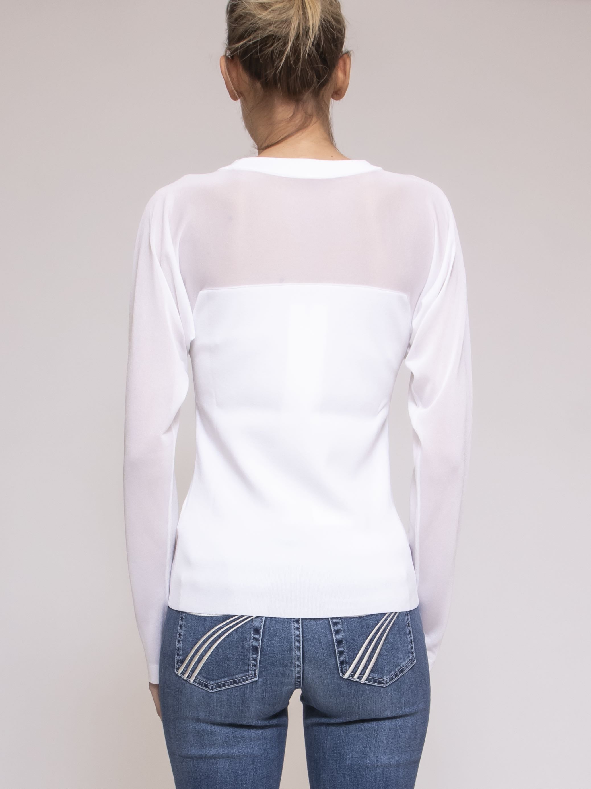Liviana Conti Maglia a Kimono A01-0 BIANCO
