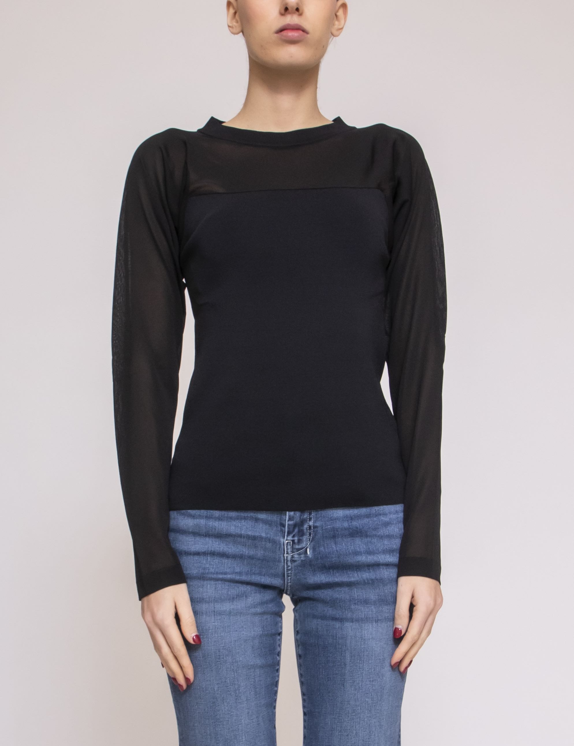 Liviana Conti Maglia a Kimono Y69-0 NERO